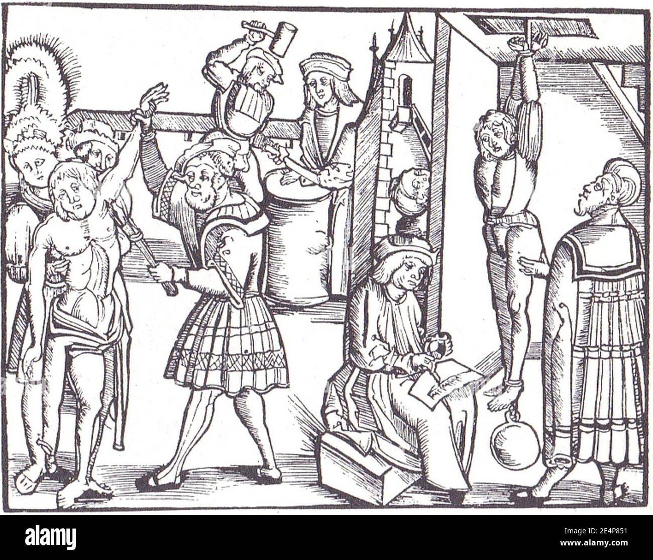 Torture médiévale. Banque D'Images