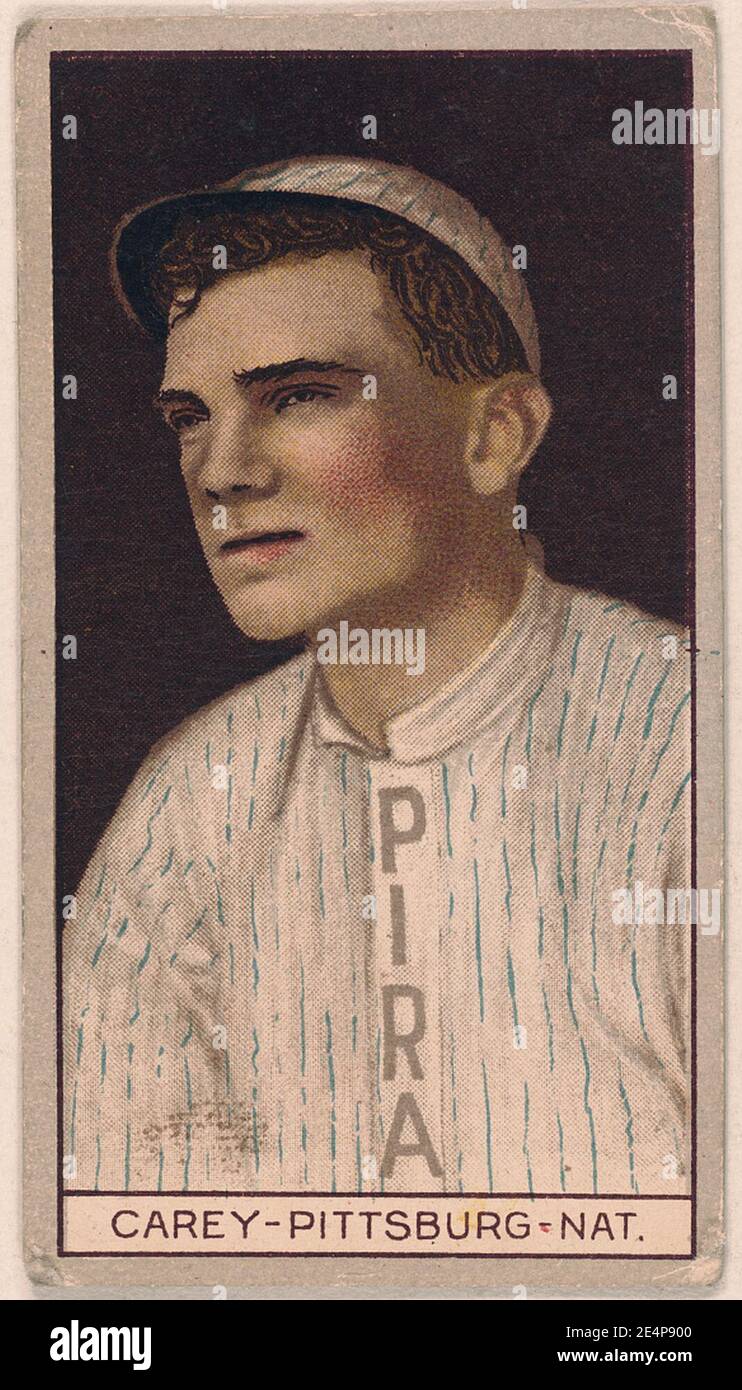 Max Carey, Pirates de Pittsburgh, portrait carte de base-ball Banque D'Images