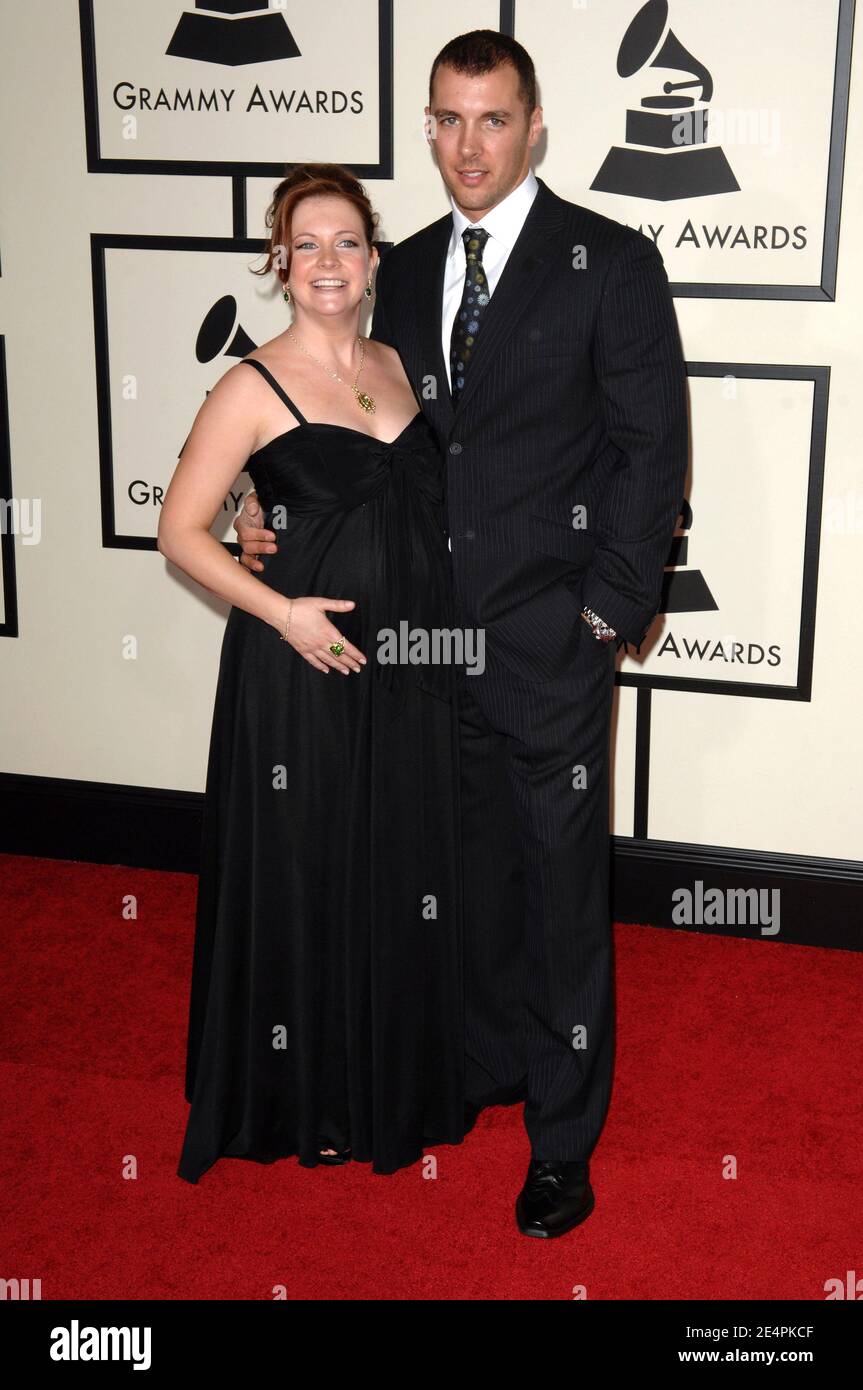 Melissa Joan Hart et Mark Wilkerson assistent aux 50 Grammy Awards annuels, qui se tiennent au Staples Center de Los Angeles, Californie, États-Unis, le 10 février 2008. Photo de Lionel Hahn/ABACAPRESS.COM Banque D'Images