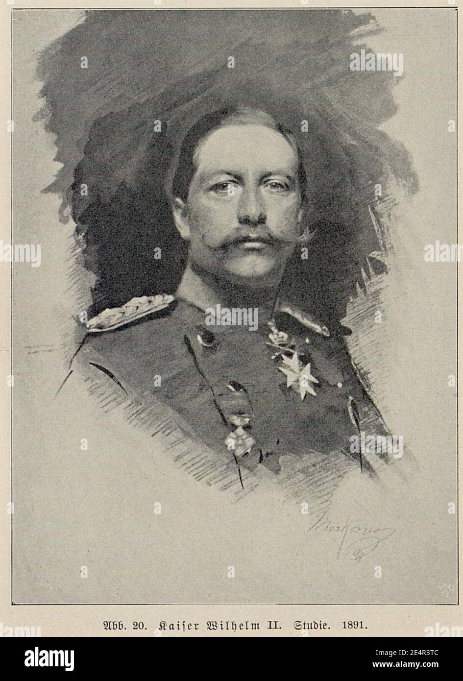 Max Koner - Kaiser Wilhelm II Studie 1891. Banque D'Images