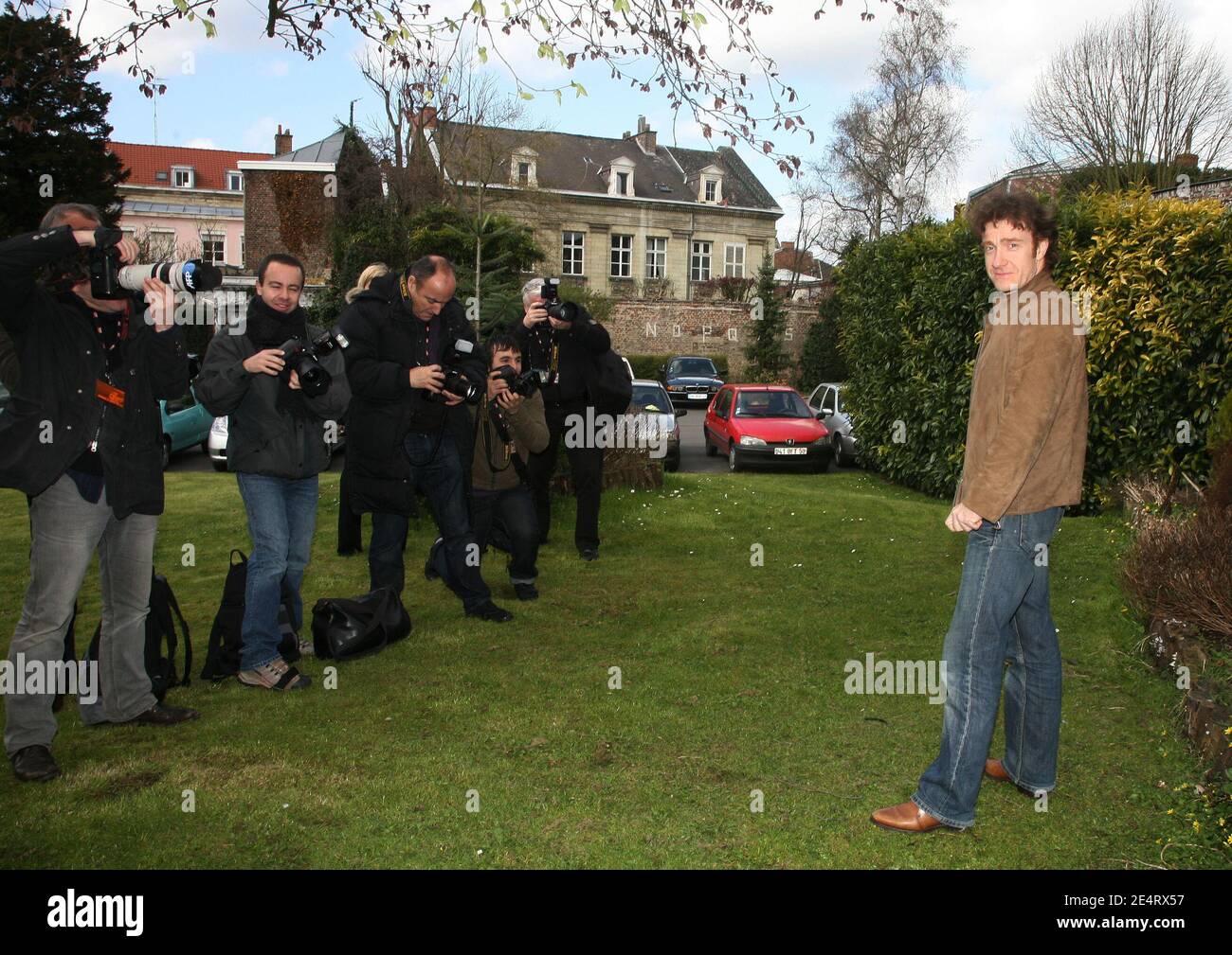 L'acteur Thierry Fremont pose pour des photos lors du 19e festival du film de Valenciennes à Valenciennes, en France, le 29 mars 2008. Photo de Denis Guignebourg/ABACAPRESS.COM Banque D'Images