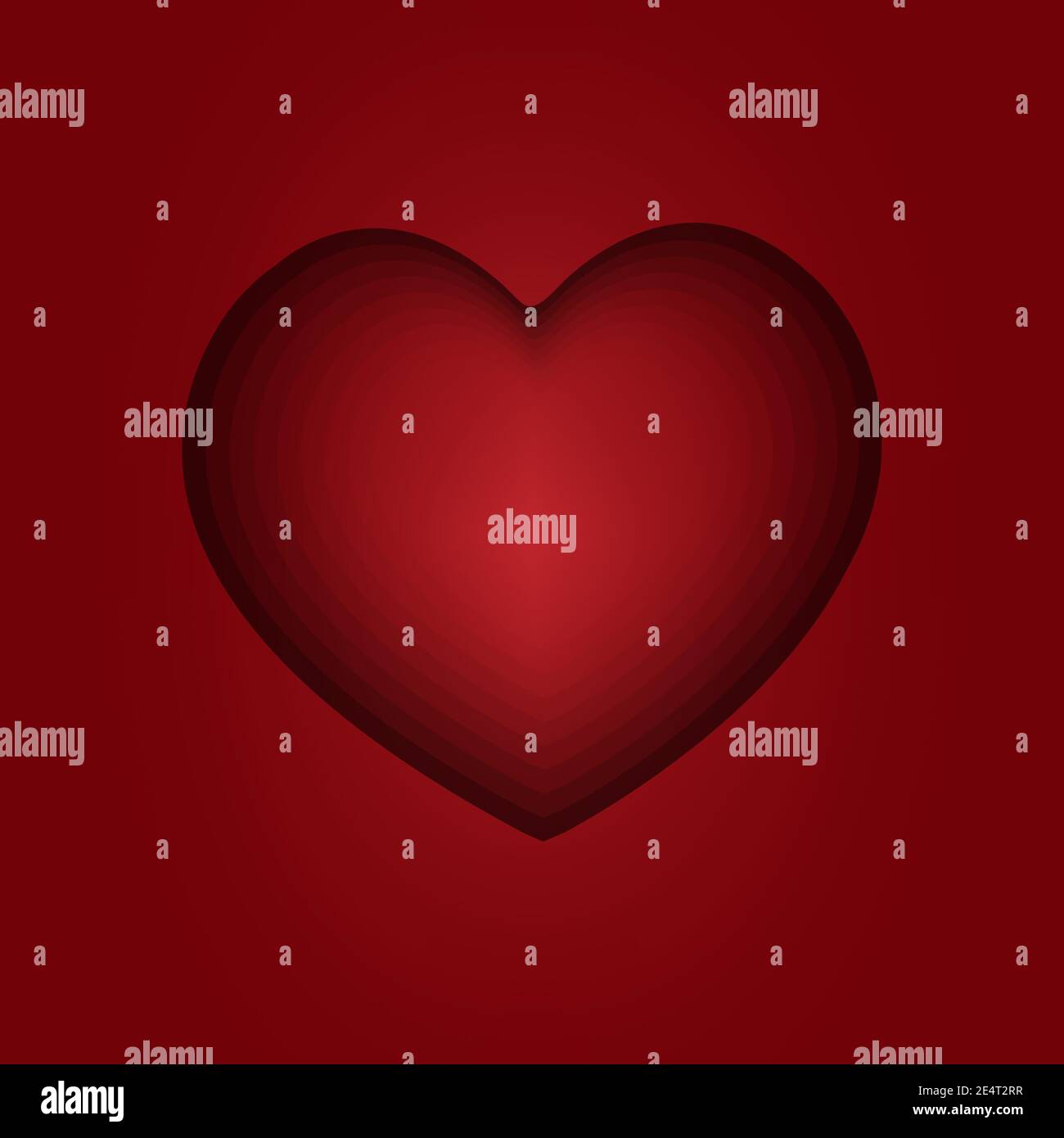 Saint-Valentin arrière-plan abstrait avec coeur coupé en papier. Illustration de Vecteur