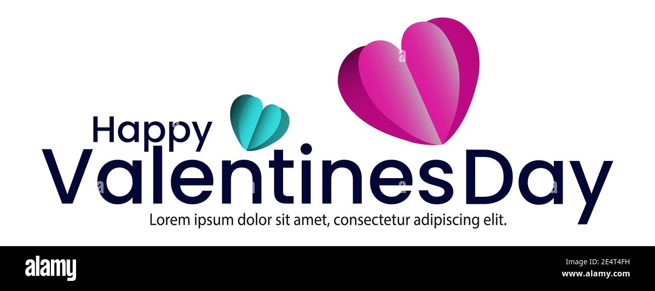 Texte typographique Happy Valentine's Day avec arrière-plan en forme de coeur. Description du vecteur. Illustration de Vecteur