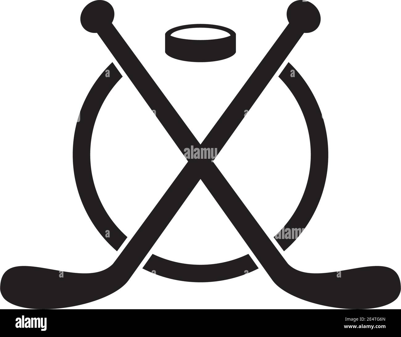 Modèle vectoriel d'inspiration pour le logo du club de hockey Illustration de Vecteur