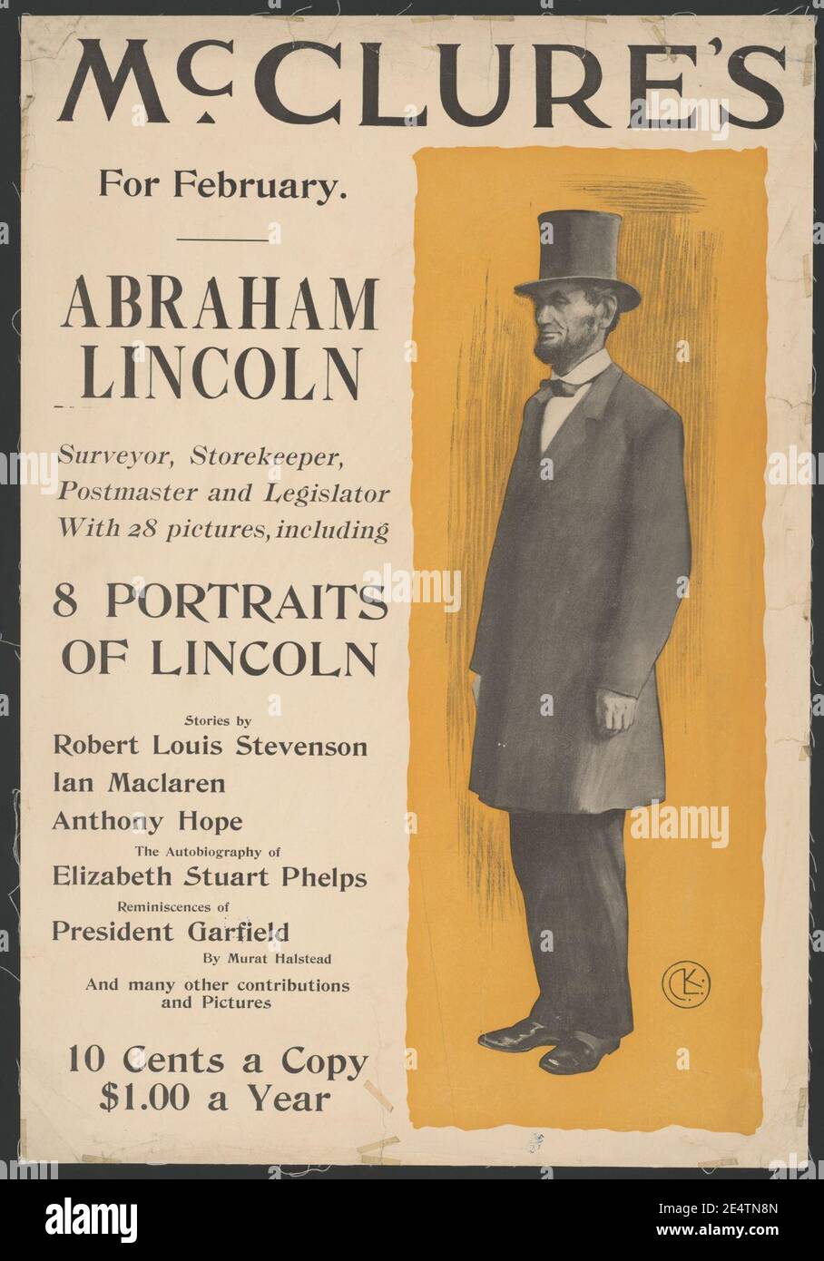 McClure's pour février, Abraham Lincoln Banque D'Images
