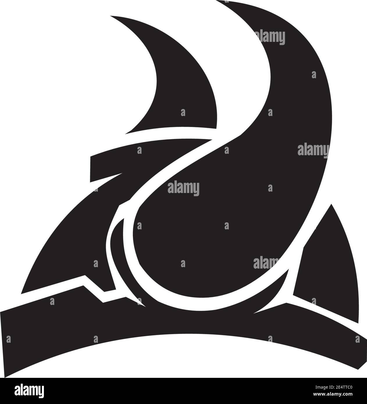 Modèle vectoriel d'inspiration avec logo icône de casque Viking Illustration de Vecteur