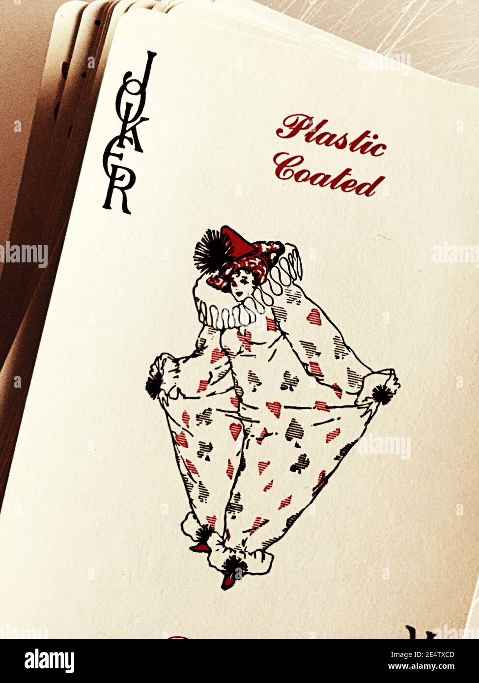 Carte à jouer style joker vintage Banque D'Images