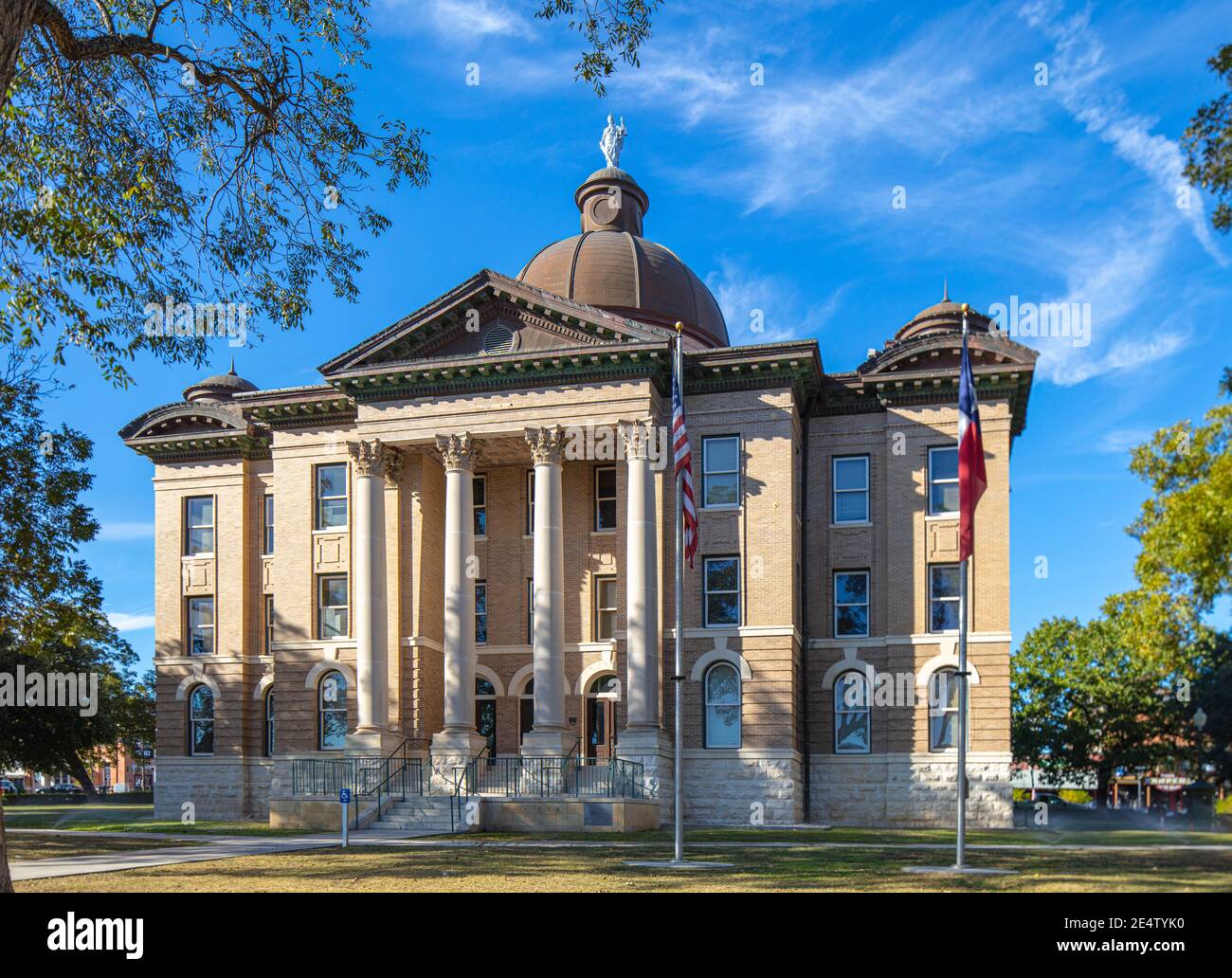 Le palais de justice historique du comté de Hays, à San Marcos, Texas, États-Unis Banque D'Images