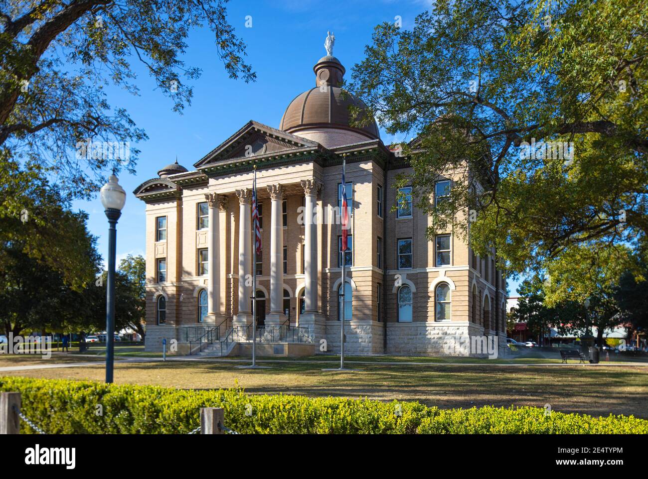 Le palais de justice historique du comté de Hays, à San Marcos, Texas, États-Unis Banque D'Images