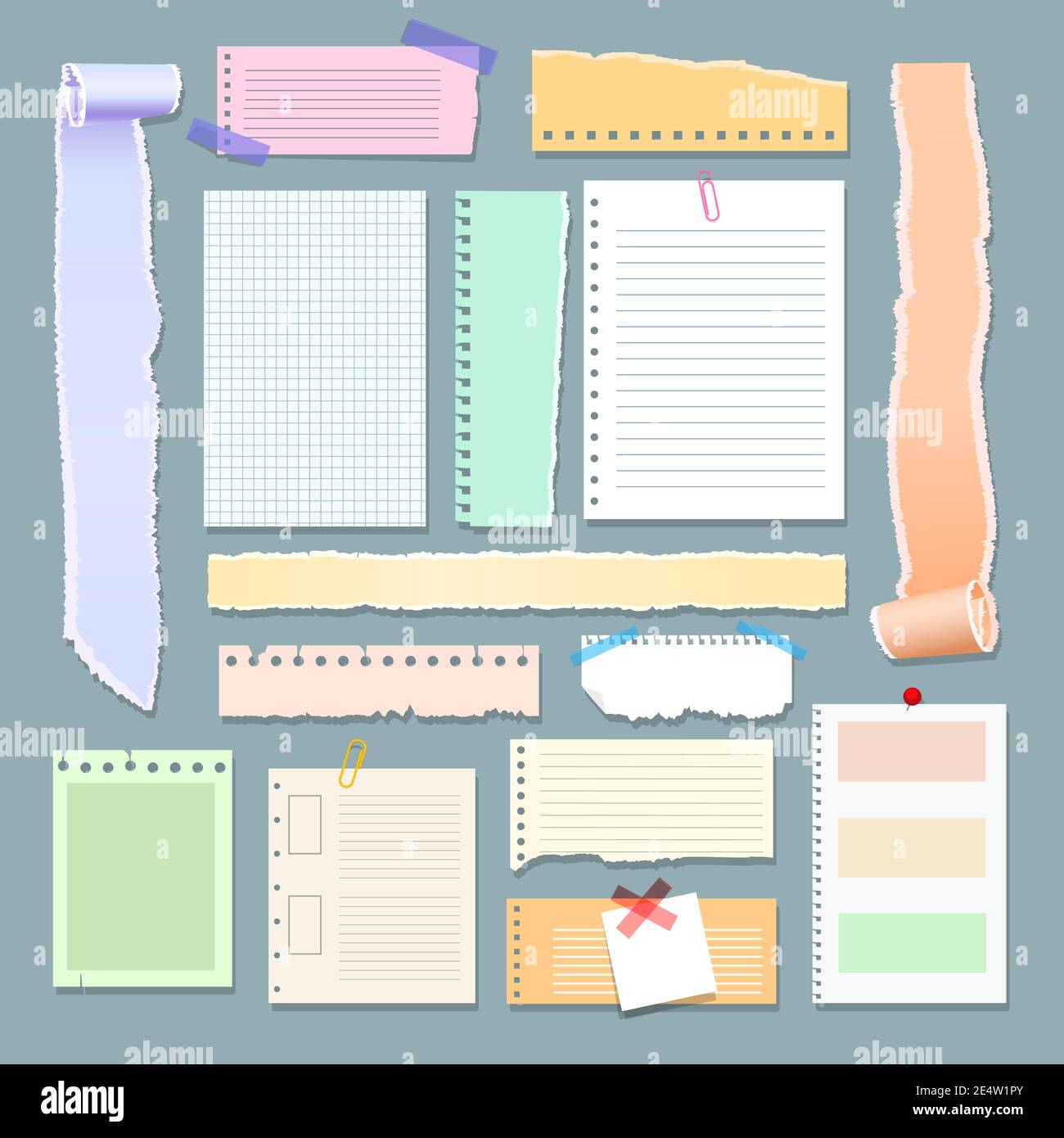 Scrapbooking des mémos papier Illustration de Vecteur