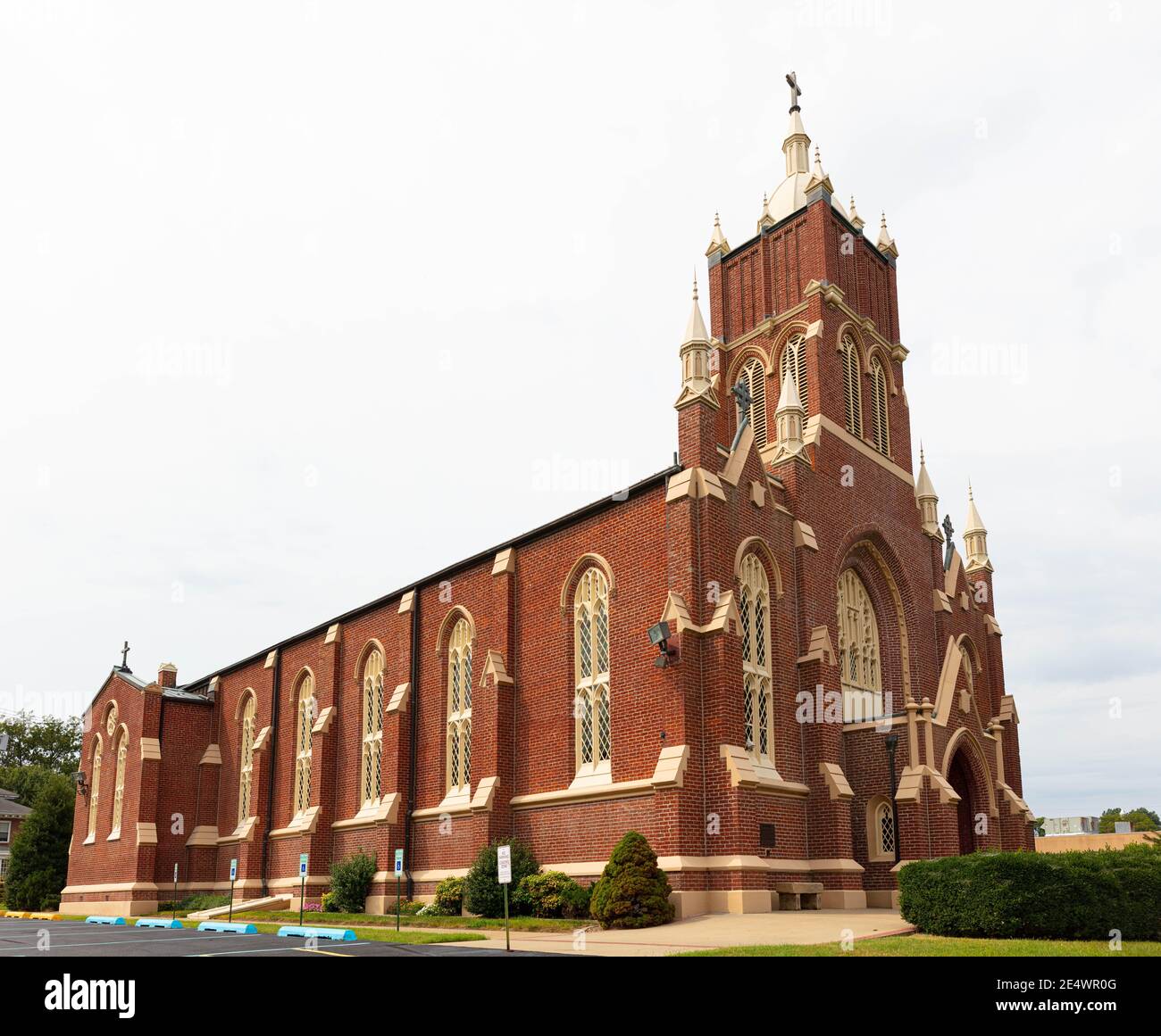 Cape Girardeau, Missouri, États-Unis - 29 août 2020 : vue sur l'église Saint-Vincents Banque D'Images