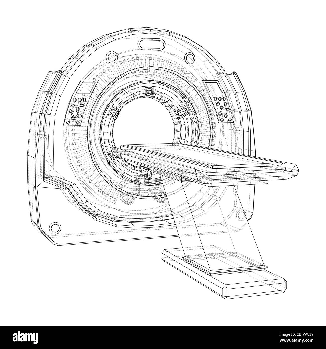 Illustration 3d d'un appareil IRM Illustration de Vecteur