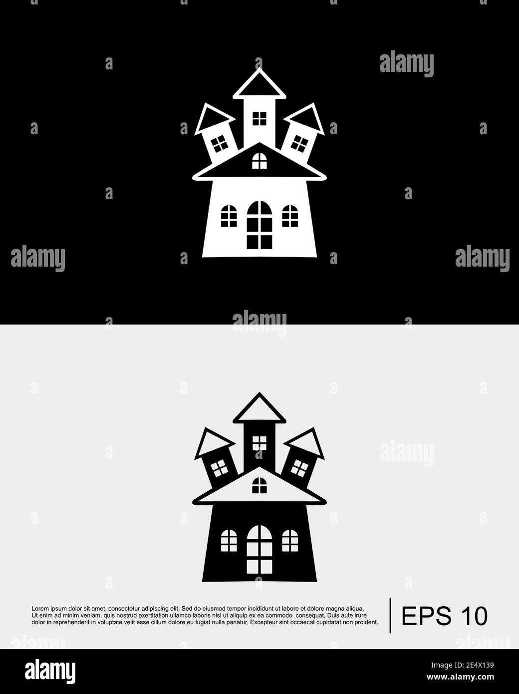Vecteur de logo d'icône Halloween Illustration de Vecteur