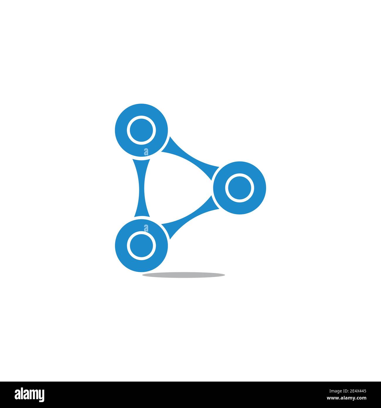 chaînette de points solide triangle simple géométrique logo vecteur Illustration de Vecteur