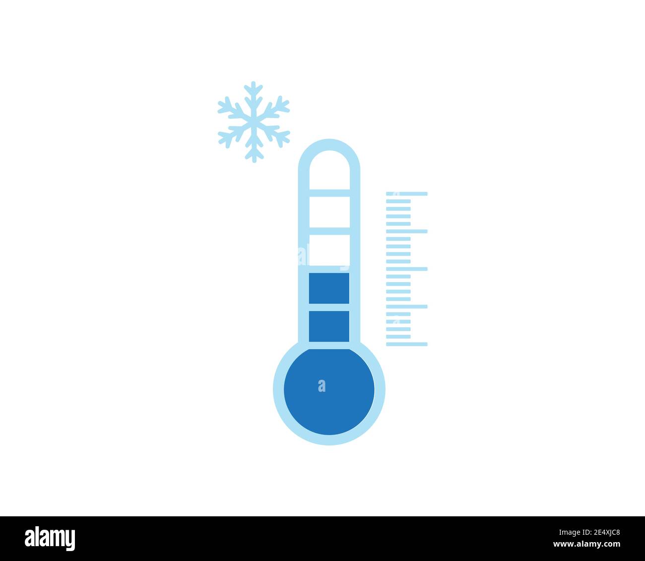 Icône de thermomètre sur fond blanc Illustration de Vecteur