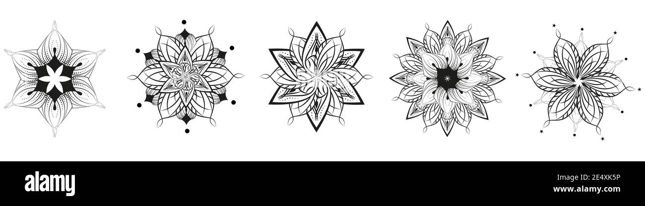 Fleurs dessinées à la main, illustration vectorielle. Motif fleuri vintage. Illustration de Vecteur
