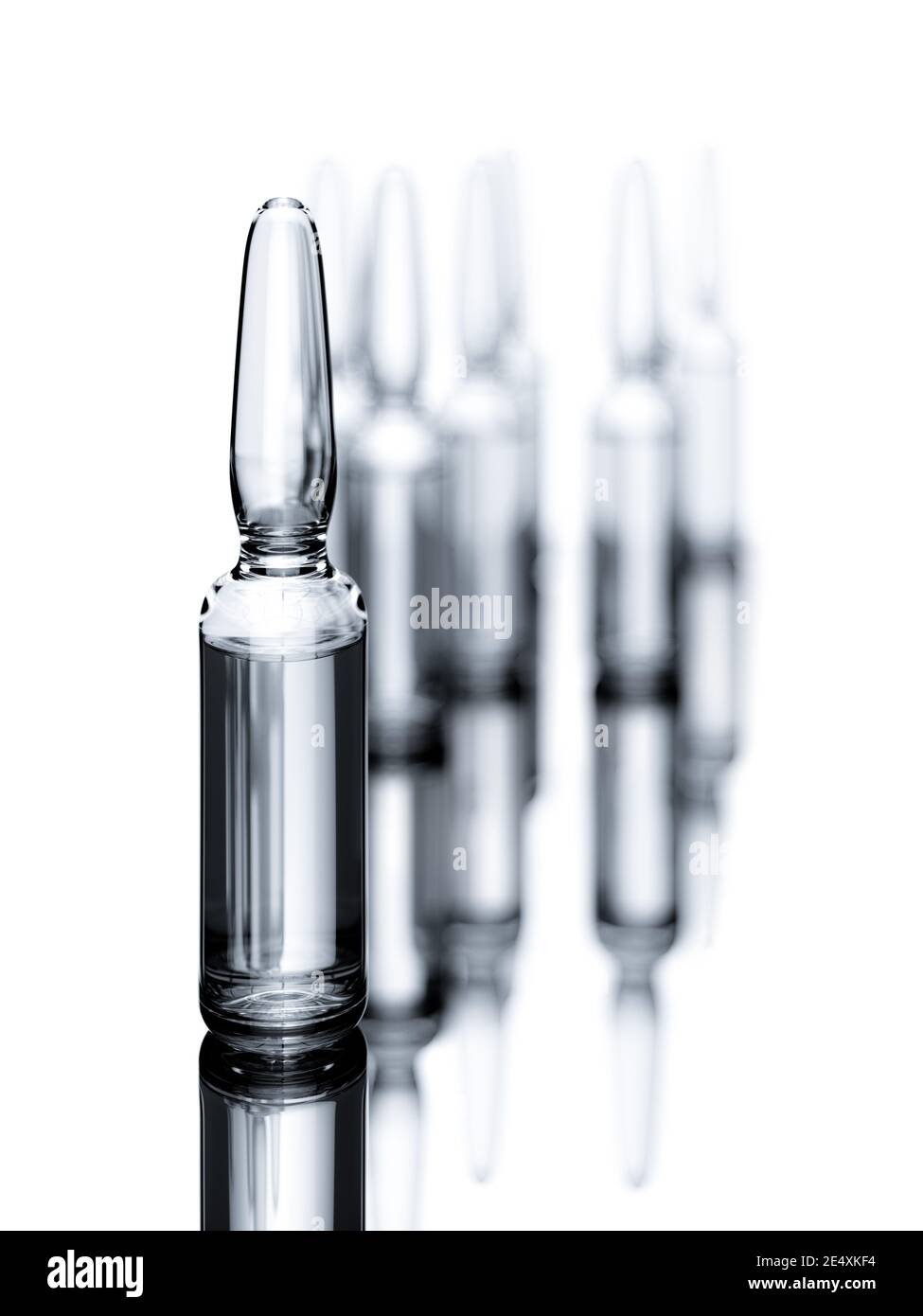 Ampoules de médicaments pour vaccins. illustration du rendu 3d Banque D'Images