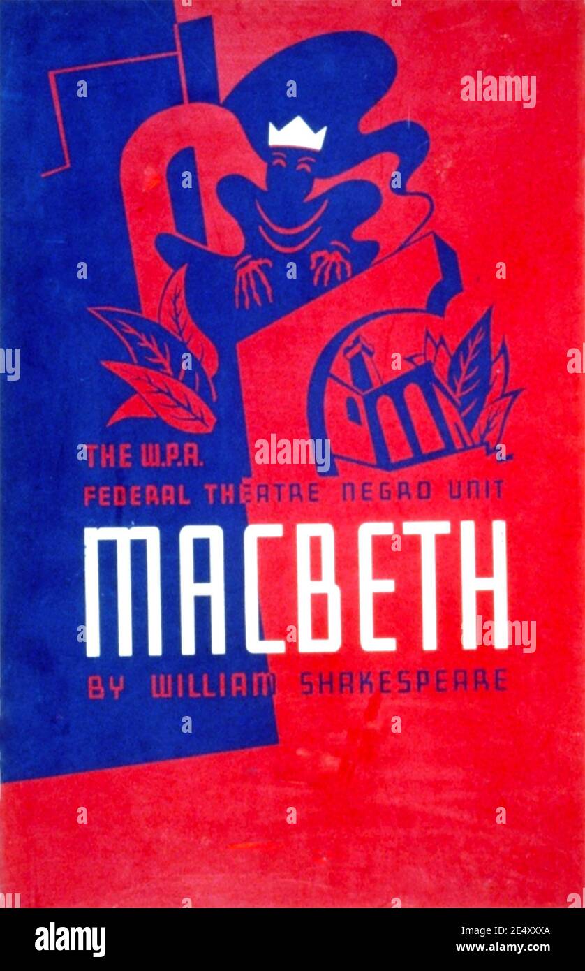 VOODOO MACBETH affiche pour Orson Welles 1936 projet de théâtre fédéral production Banque D'Images