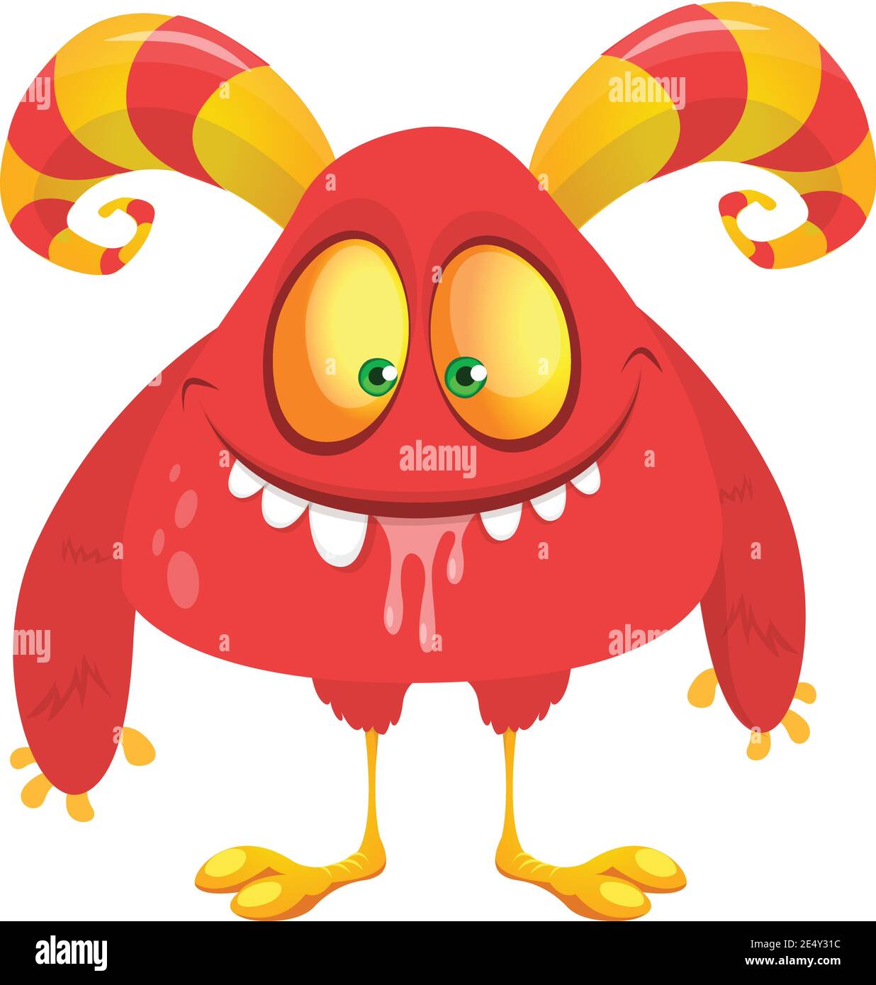 Monstre De Dessin Anime Drole Illustration De L Halloween Vectorielle Image Vectorielle Stock Alamy