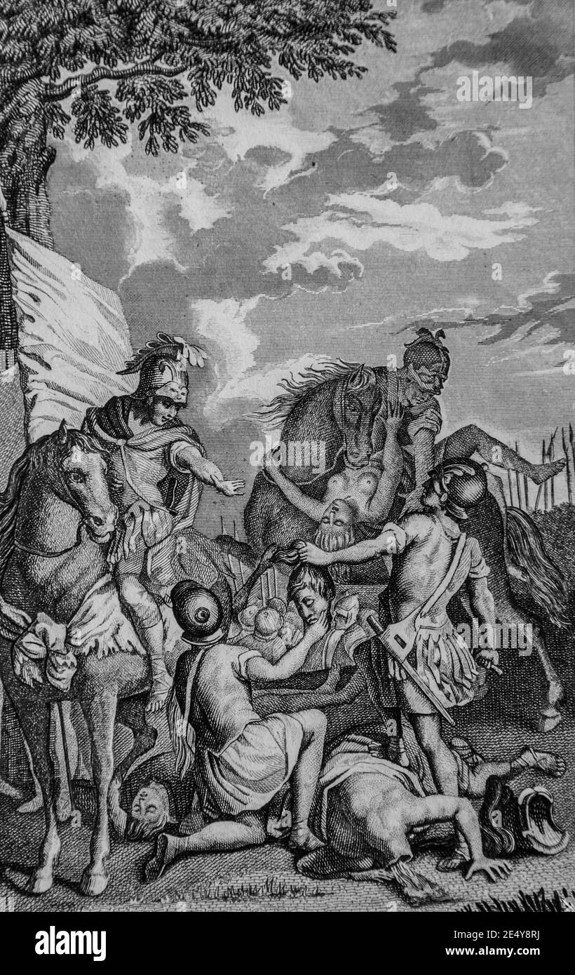 Nicanor Est Tue Dans Un Combat, Antique Testament, La Bible Par Le Maistre  De Sacy,Éditeur Guiradet Et Jouaust 1836 Photo Stock - Alamy