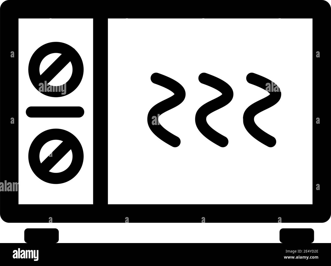 Icône de contour micro-ondes. Différentes icônes électriques. Symbole différent dans les lignes fines. Illustration vectorielle isolée. Illustration de Vecteur