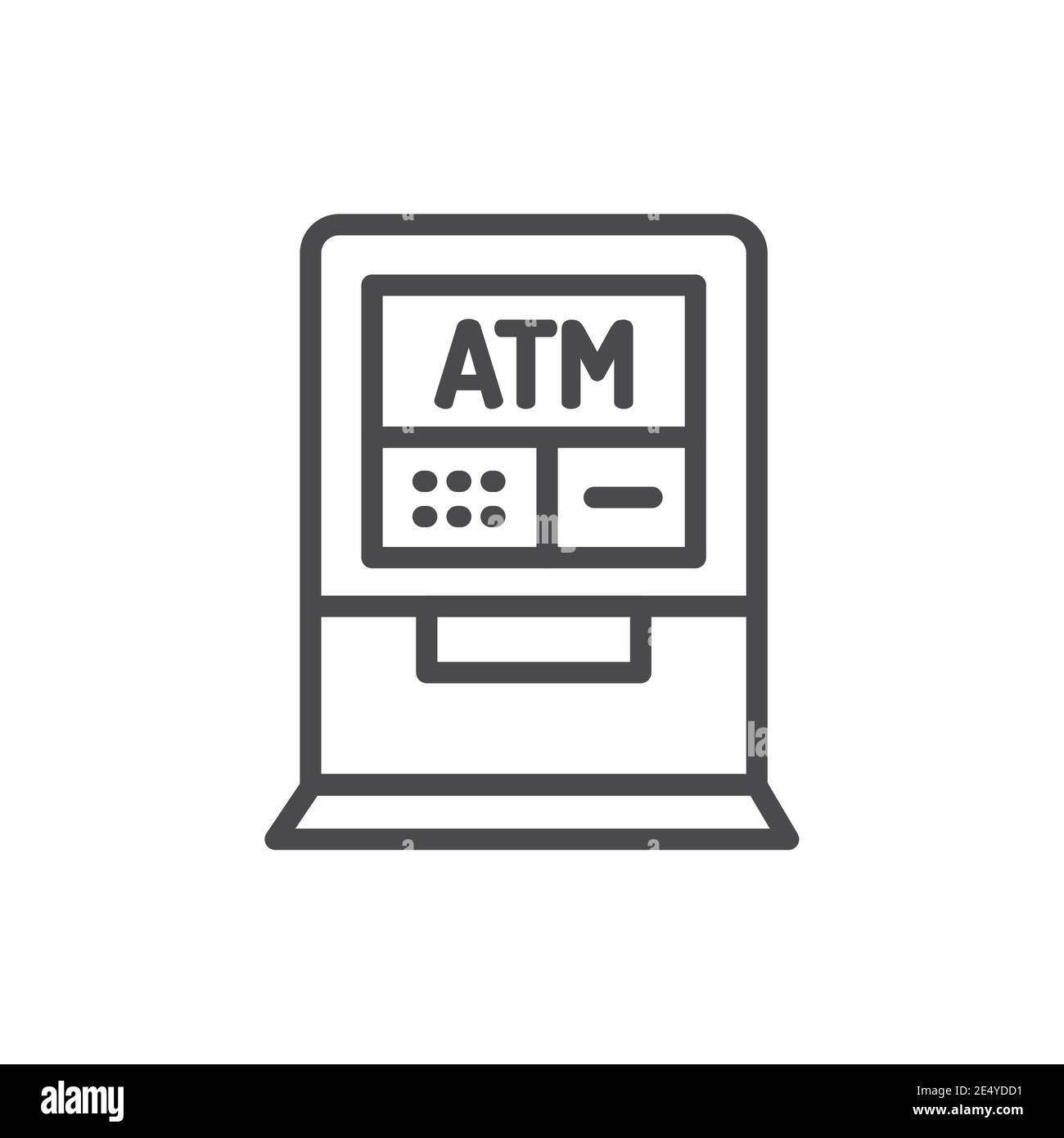 Icône de ligne de couleur ATM. Elément vectoriel isolé. Illustration de Vecteur
