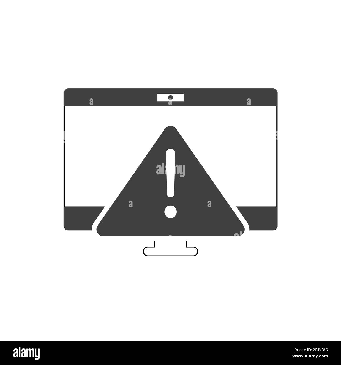 Point d'exclamation sur le PC. Icône du signe d'attention. Panneau d'avertissement de danger. Illustration de Vecteur Point d'exclamation sur le PC. Icône du signe d'attention. Panneau d'avertissement de danger. Illustration de Vecteur