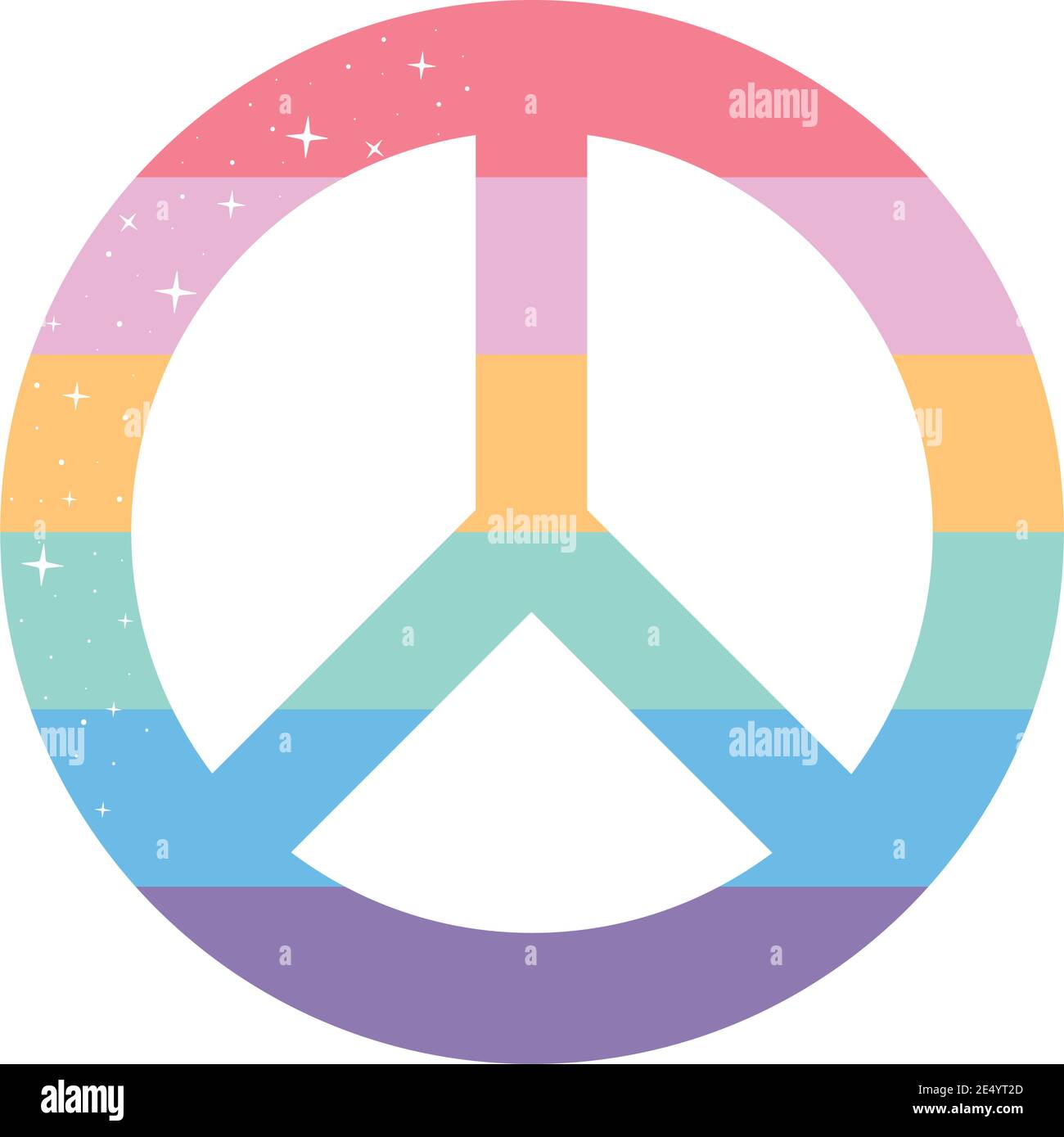 symbole de paix aux couleurs de fierté lgbtq Illustration de Vecteur