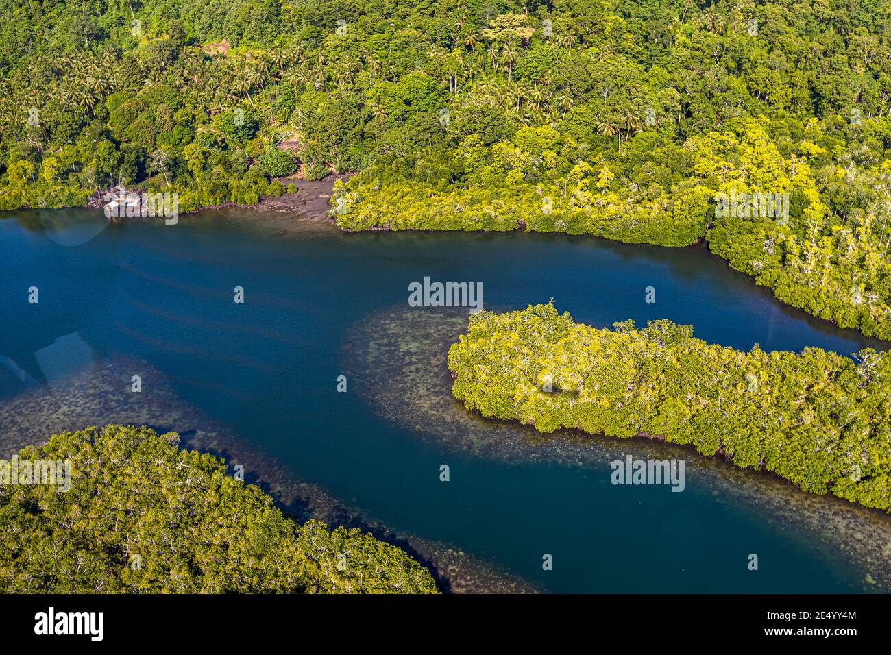 Vue aérienne de Bougainville, Papouasie-Nouvelle-Guinée Banque D'Images