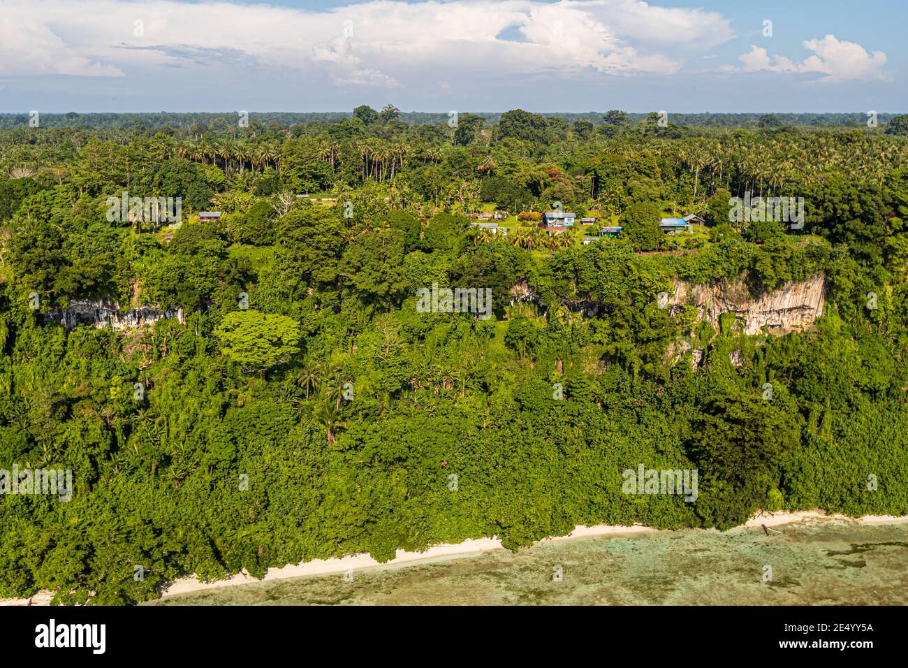 Vue aérienne de Bougainville, Papouasie-Nouvelle-Guinée Banque D'Images