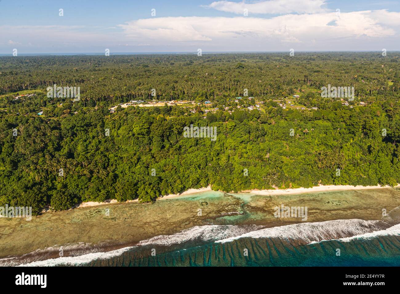 Vue aérienne de Bougainville, Papouasie-Nouvelle-Guinée Banque D'Images