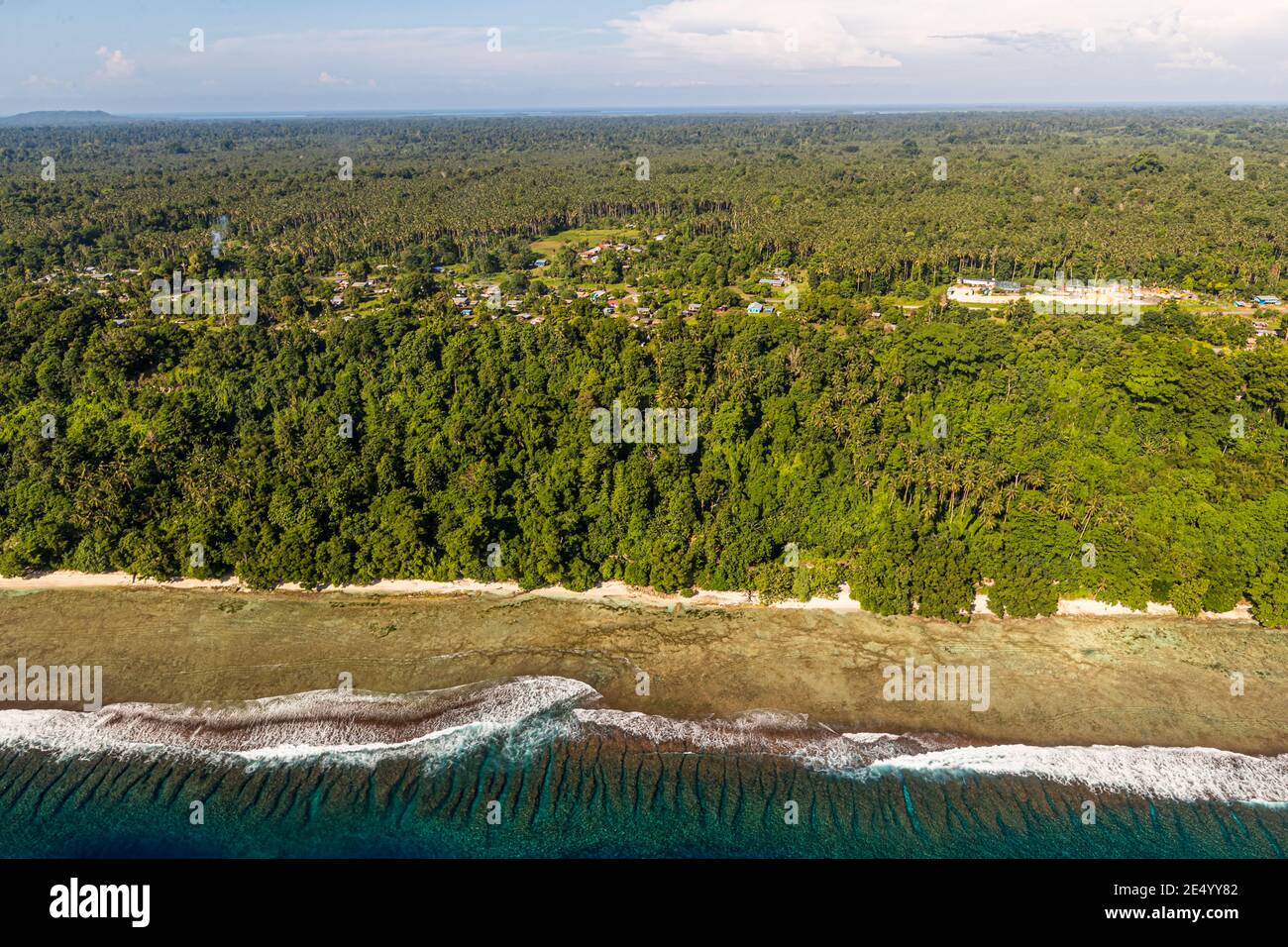 Vue aérienne de Bougainville, Papouasie-Nouvelle-Guinée Banque D'Images
