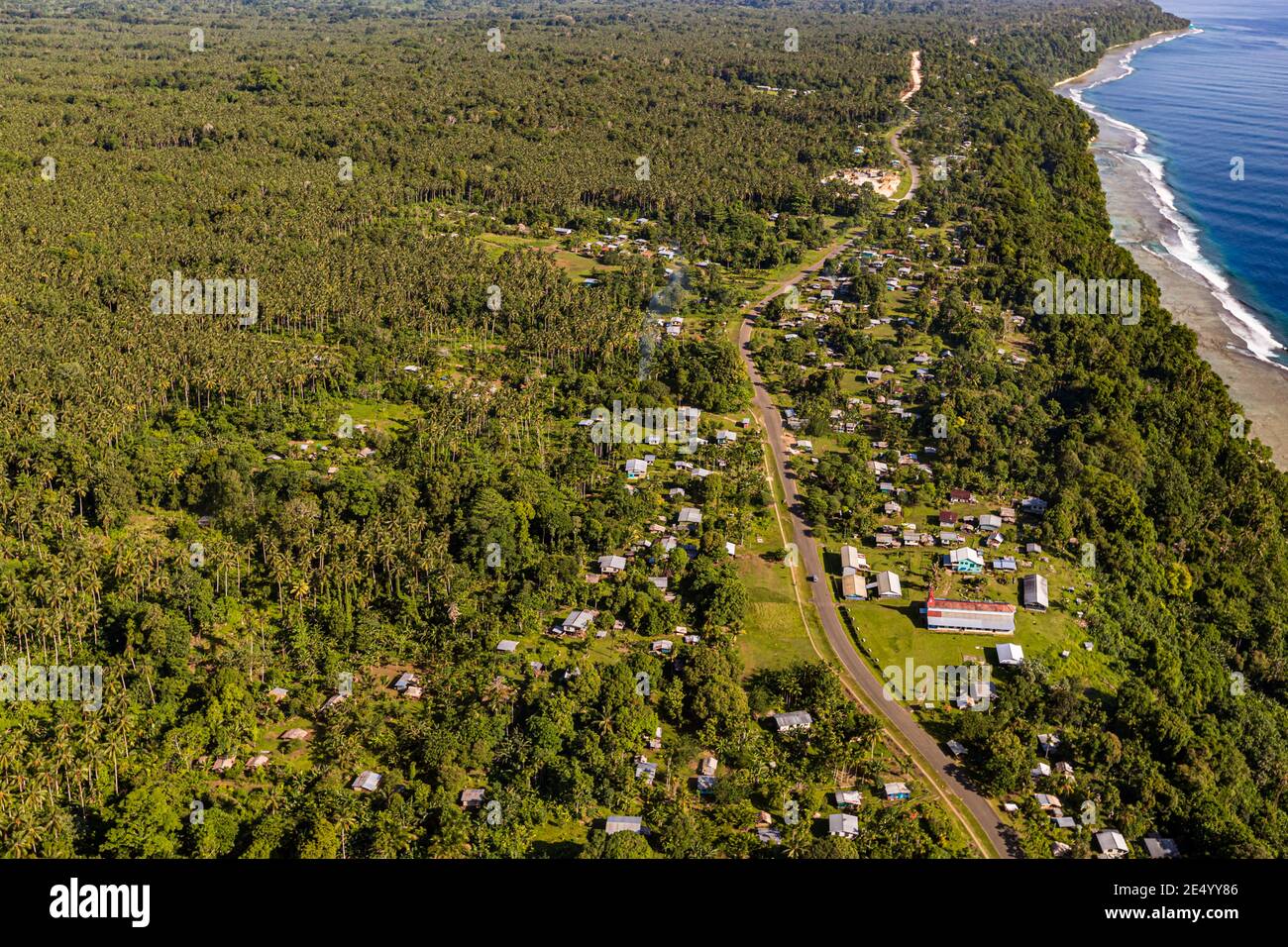 Vue aérienne de Bougainville, Papouasie-Nouvelle-Guinée Banque D'Images