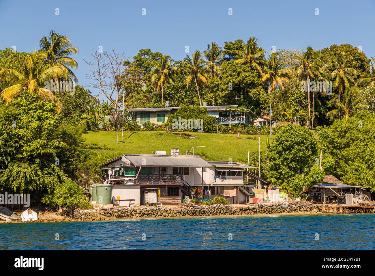 Bâtiment des habitants allemands à Buka, Bougainville, Papouasie-Nouvelle-Guinée Banque D'Images