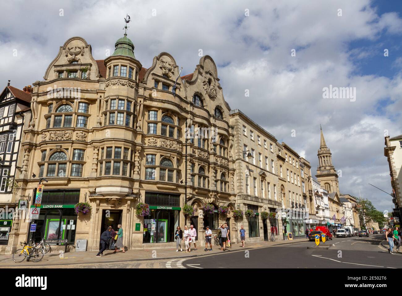 Vue générale sur High Street, Oxford, Oxfordshire, Royaume-Uni. Banque D'Images