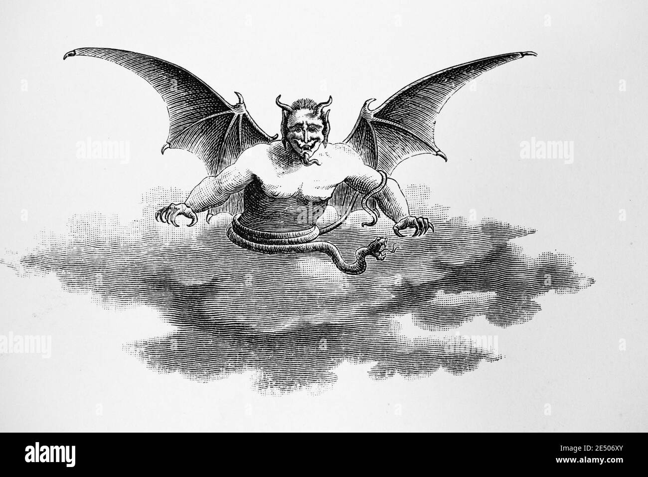 Illustration du poème de Heine 'Vitzliputzli' ou Huītzilōpōchtli, une déité de la mythologie aztèque, poète allemand H.Heine, collection de poèmes Romancero, 1880 Banque D'Images