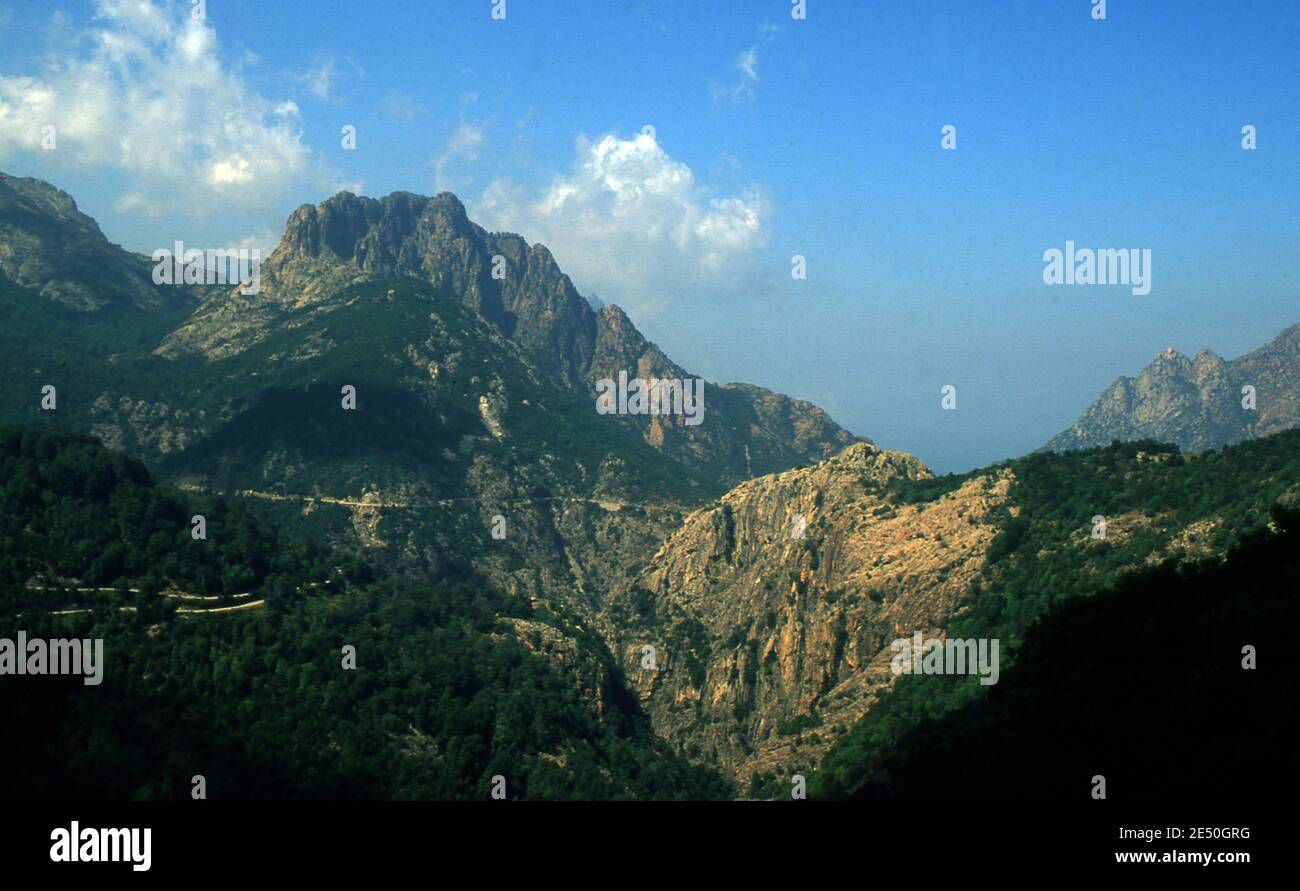 Corse, France. Scala di Santa Regina (scanné à partir de Fujichrome Velvia) Banque D'Images