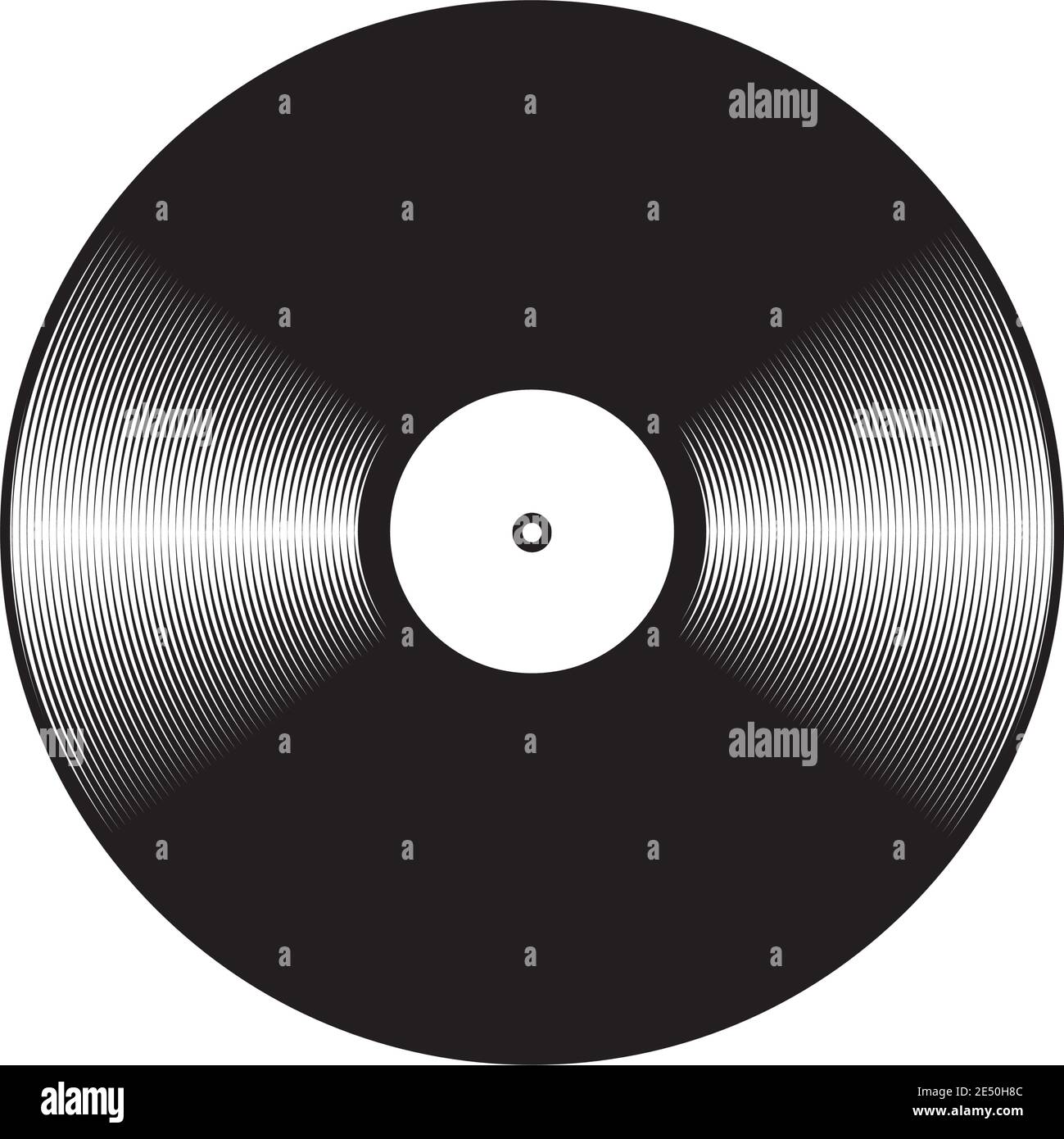 Simple Vinyl Record icône/Vector isolé sur blanc Illustration de Vecteur