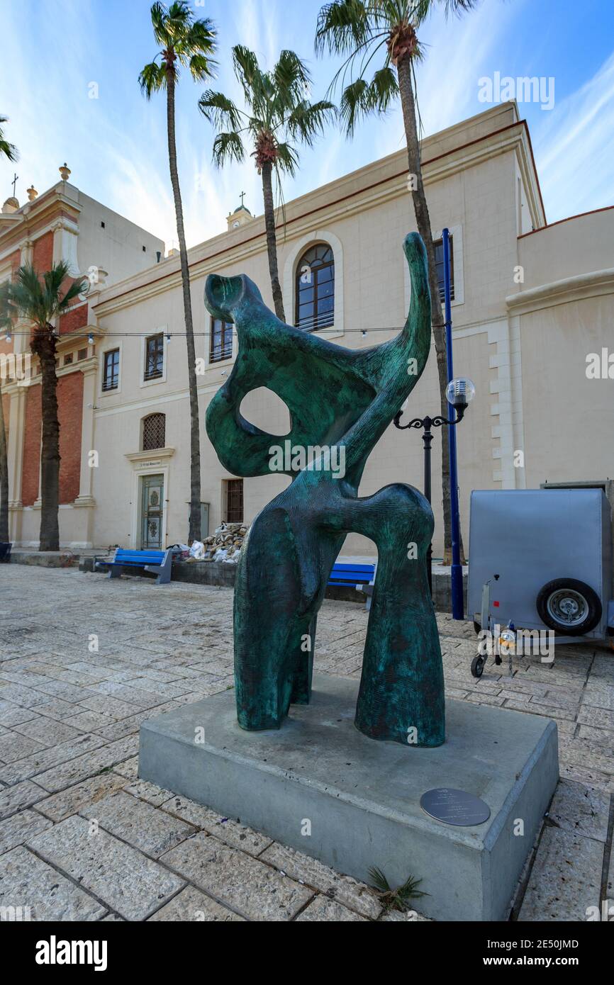 Sculpture moderne à Yaffo Banque D'Images