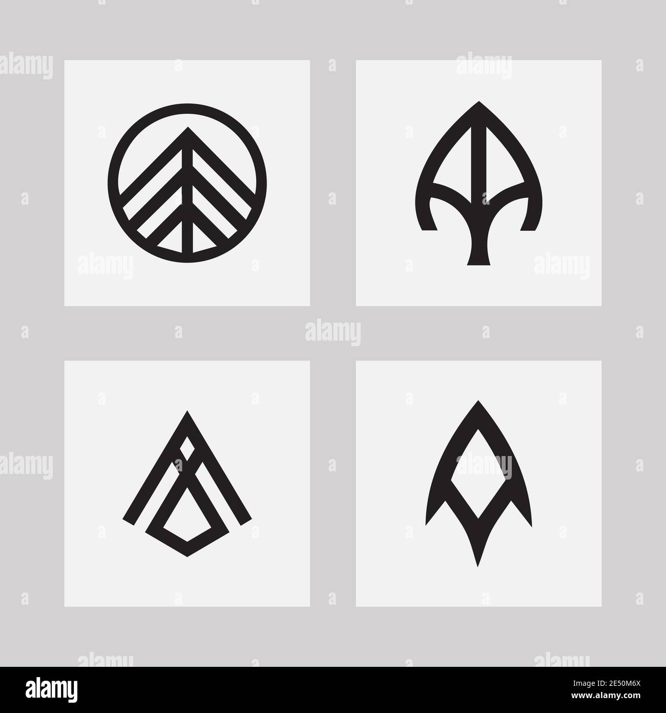 Collection moderne de lettres avec logo monogramme Illustration de Vecteur