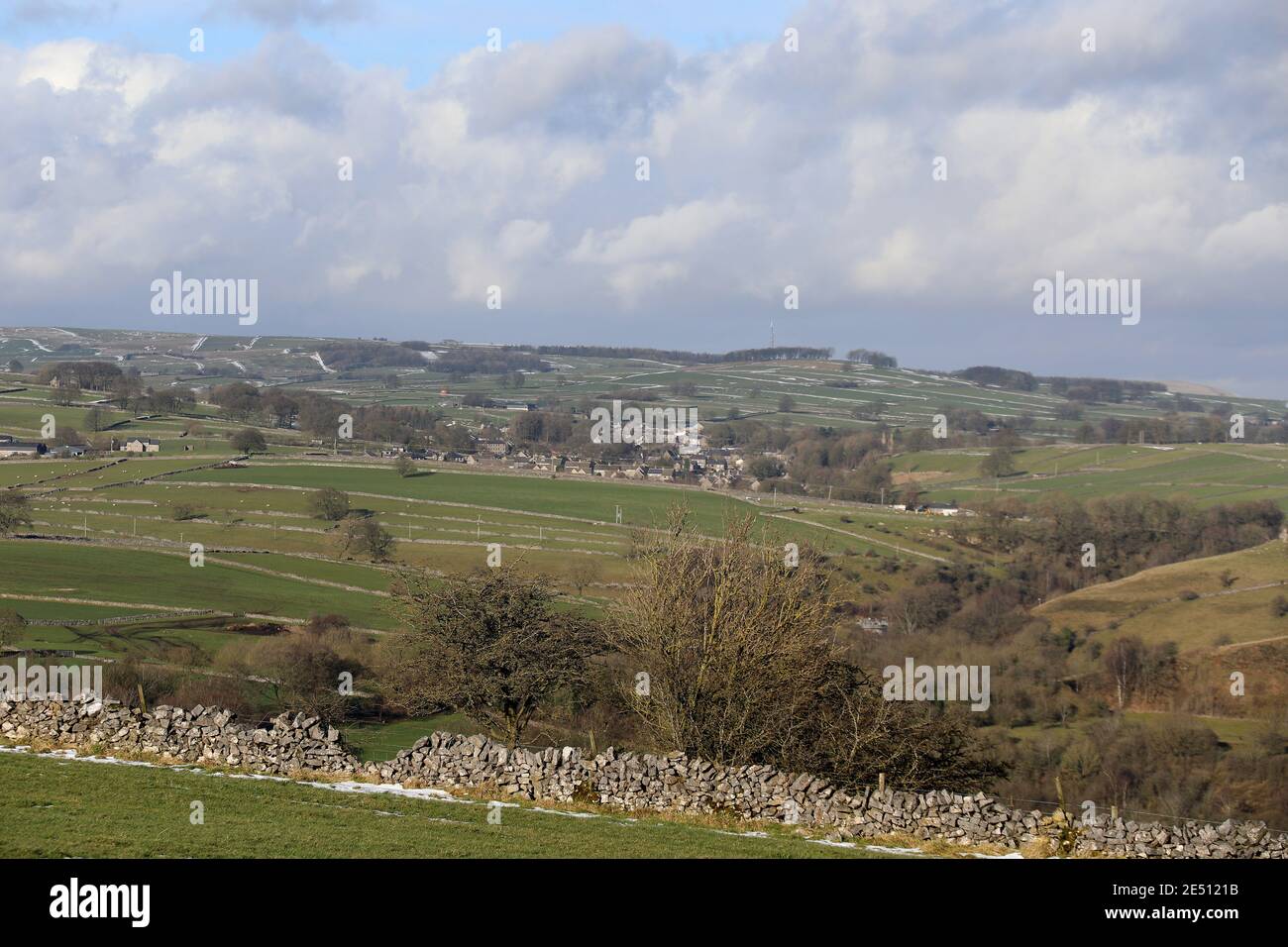 Village de Tideswell dans le parc national de Peak District Banque D'Images