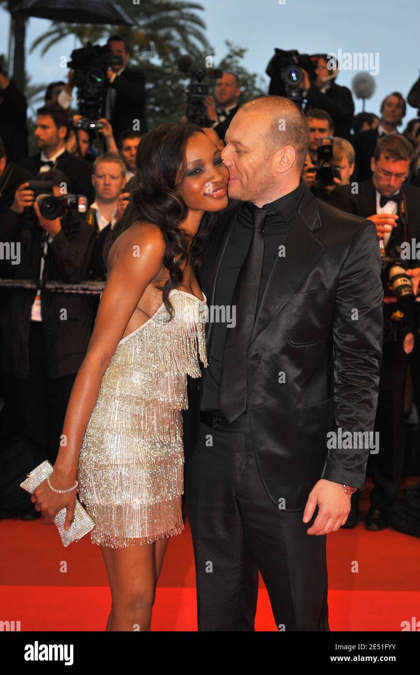 Samuel et Daniela le Bihan arrivant au Palais des Festivals à Cannes, dans le sud de la France, le 17 mai 2008, pour la projection de Vicky Cristina Barcelona, de Woody Allen, présentée hors compétition au 61e Festival du film de Cannes. Photo de Hahn-Nebinger-Orban/ABACAPRESS.COM Banque D'Images