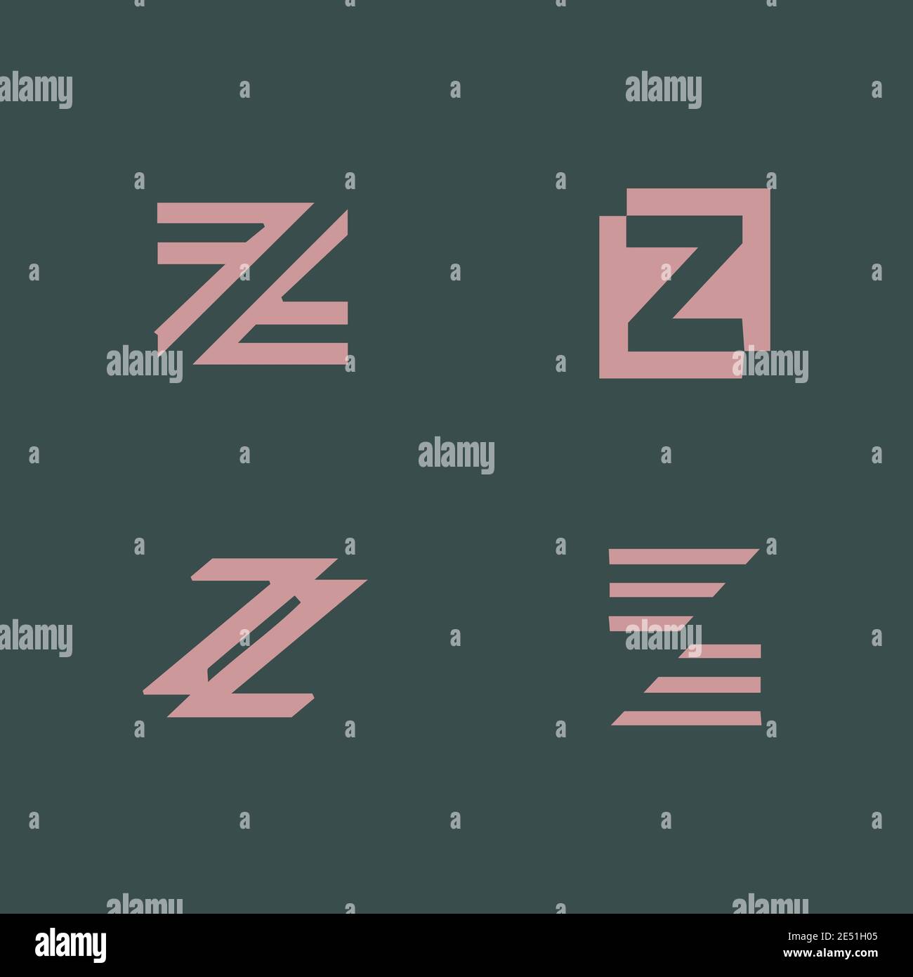 logo lettre z et vecteur concept monogramme Illustration de Vecteur