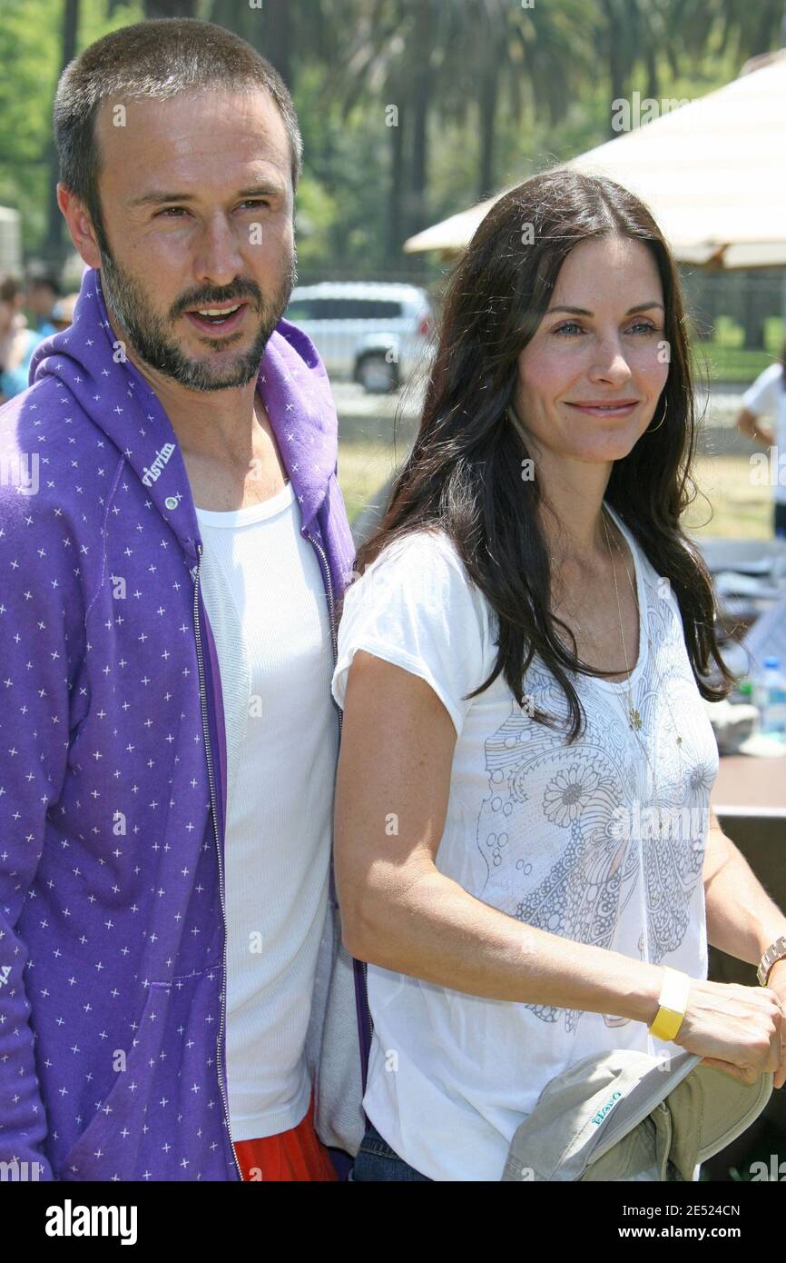 David Arquette et Courteney Cox arrivent pour le Carnaval de la célébrité « A Time for Heroes » au profit de la Fondation Elizabeth Glaser Pediatric AIDS au Wadsworth Theatre de Los Angeles, CA, Etats-Unis, le 8 juin 2008. Photo de Baxter/ABACAPRESS.COM Banque D'Images