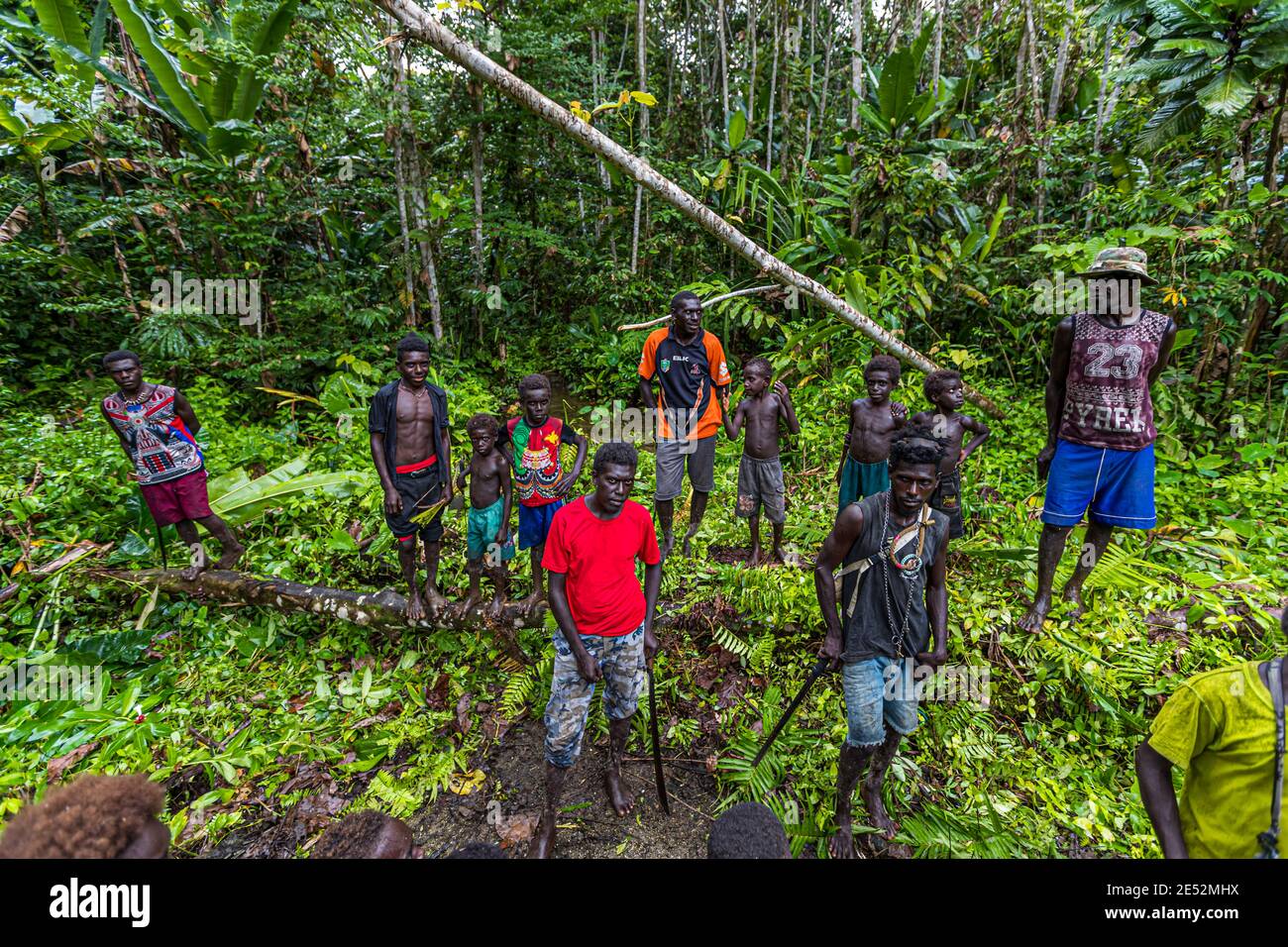Rack de l'avion de l'amiral japonais Yamamoto dans la jungle de Bougainville, Papouasie-Nouvelle-Guinée Banque D'Images