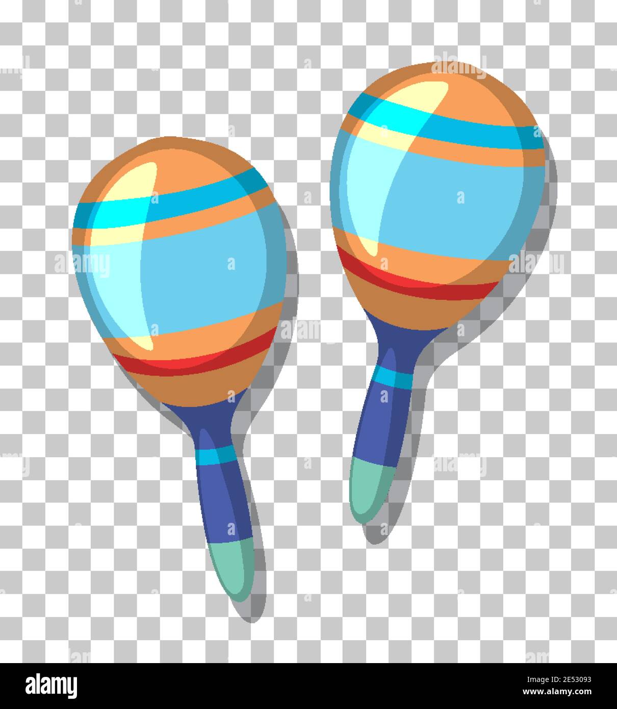 Maracas isolé sur une illustration d'arrière-plan transparente Illustration de Vecteur