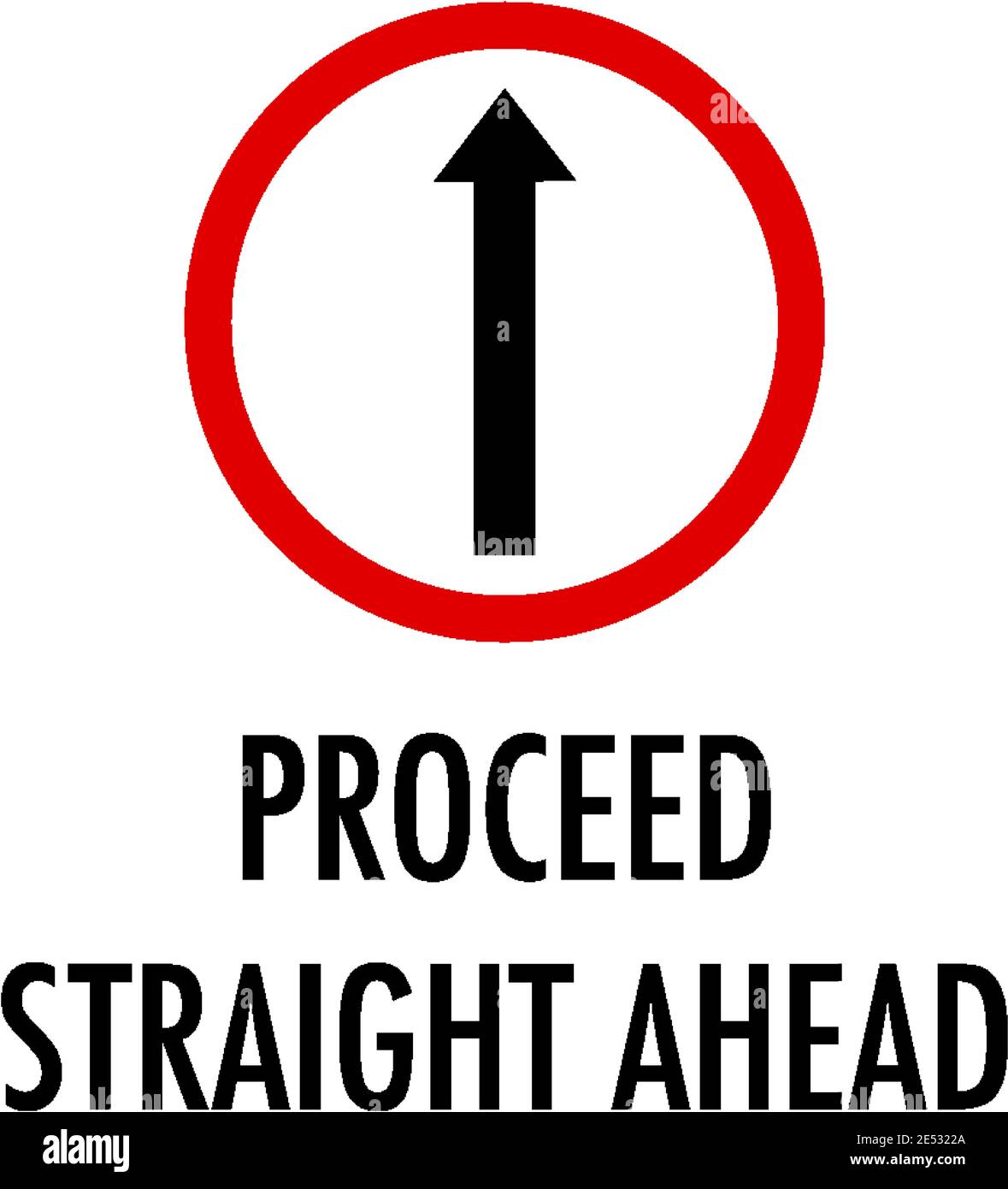 Continuer tout droit sur l'illustration de fond blanc Illustration de Vecteur