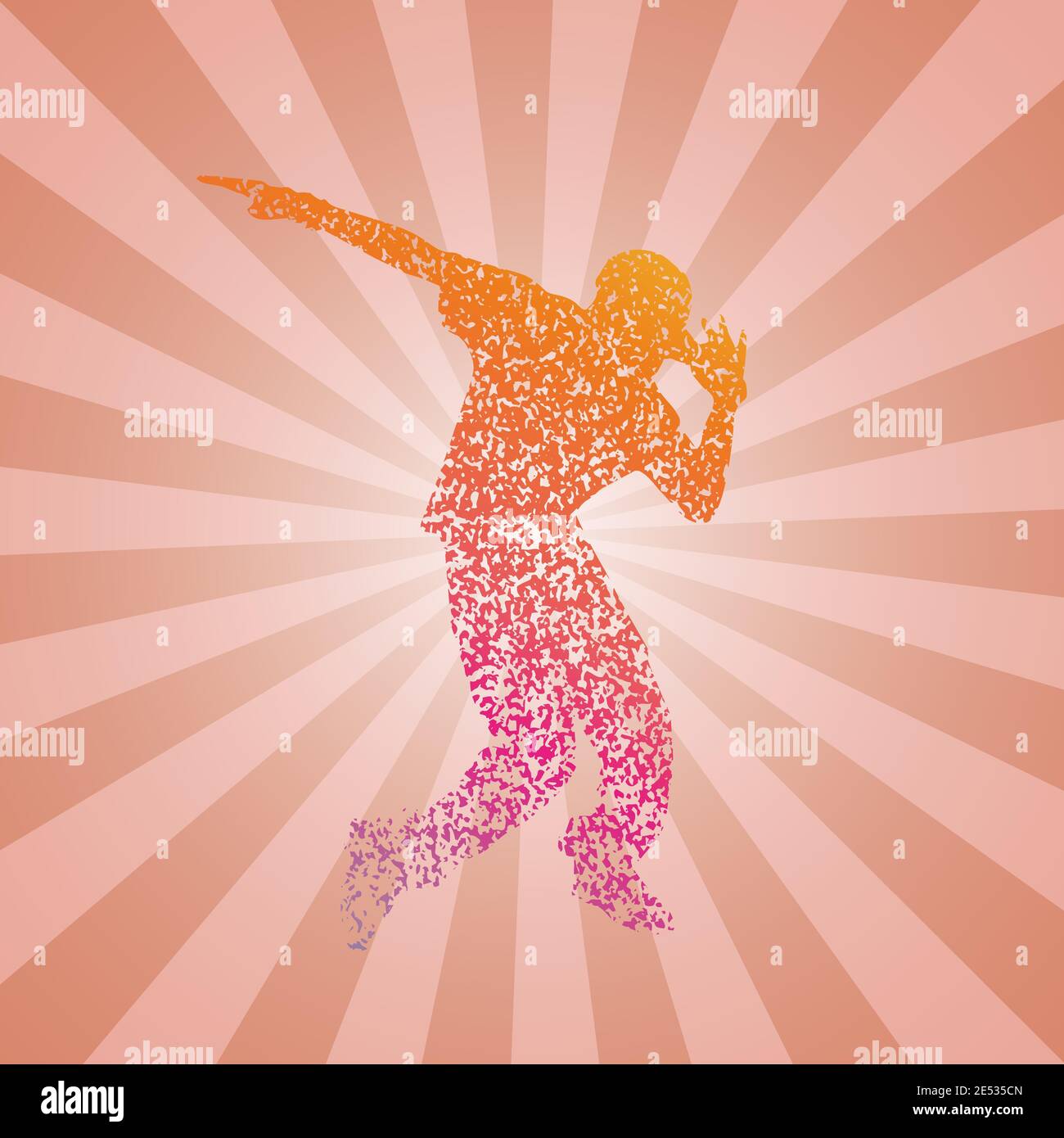 Danseuse hip-hop, Moonwalk Illustration de Vecteur