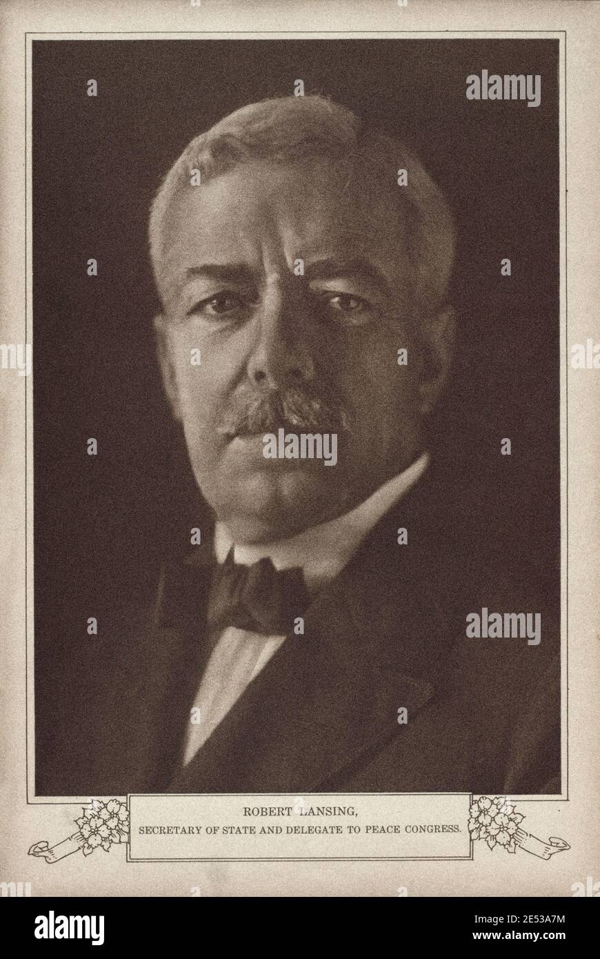 Robert Lansing (1864 – 1928) Était un avocat américain et un haut fonctionnaire du gouvernement qui a servi En tant que conseiller du Département d'État à l'éclosion de BT Banque D'Images