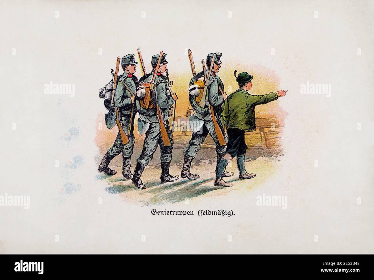 Armee austro-hongroise (Forces armées impériales et royales). Génie militaire (Genietruppen) en uniforme de champ. Empire austro-hongrois (double monarchie Banque D'Images